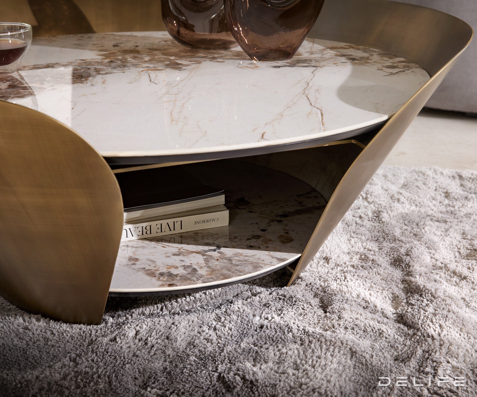 Klubska mizica Skafi 100x40cm, Material: Ceramics Minas Melange