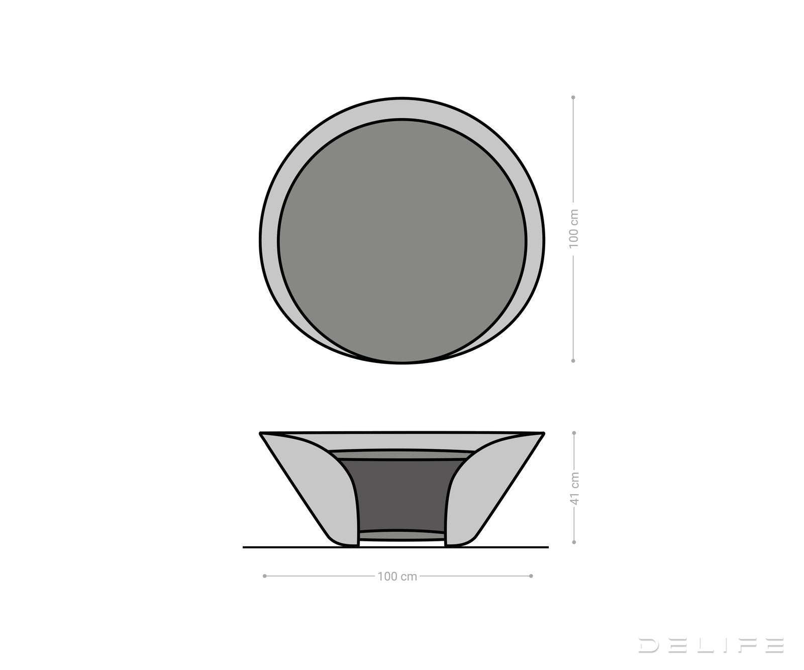 Klubska mizica Skafi 100x40cm, Material: Ceramics Minas Melange