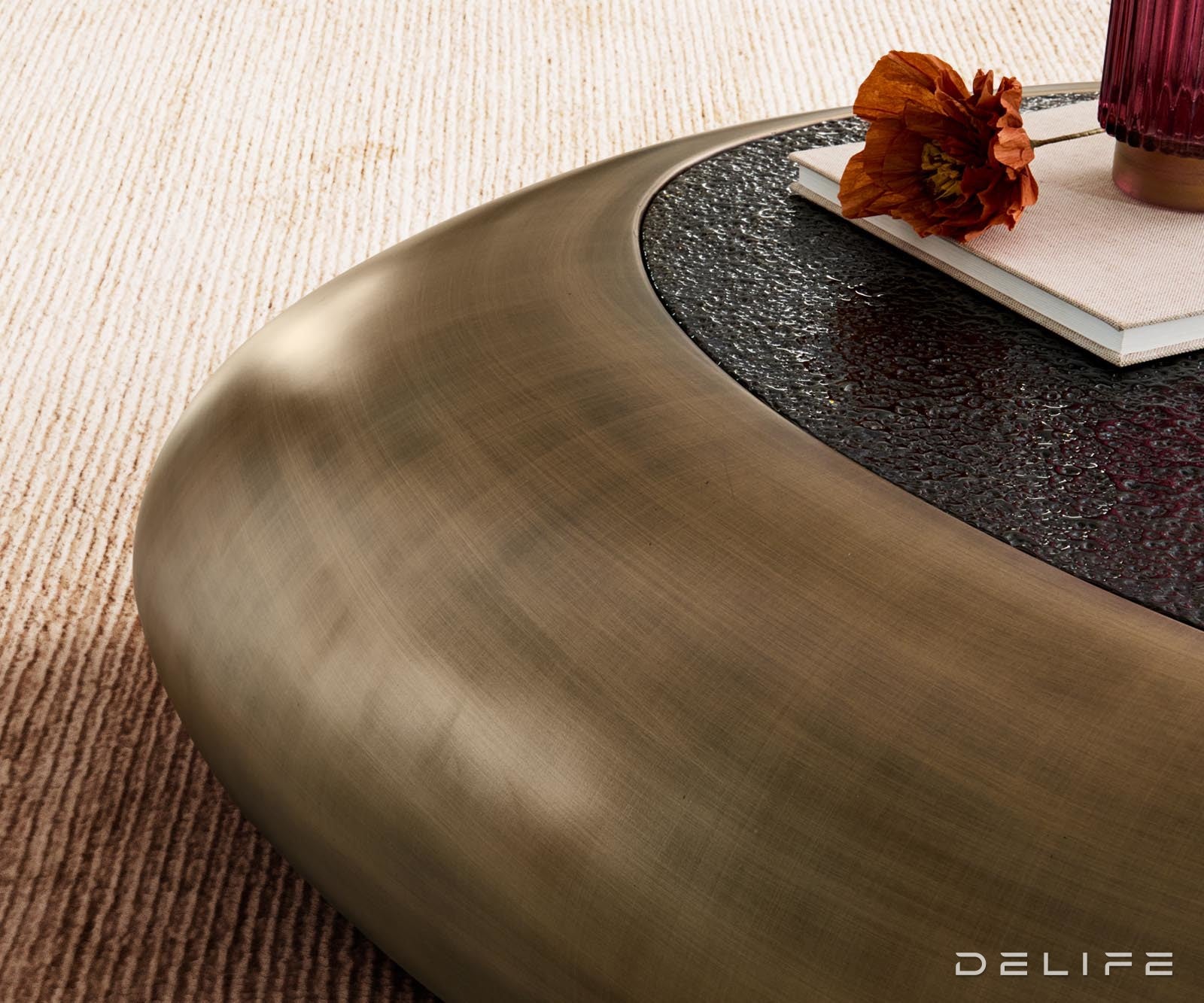 Klubska mizica Sagana 120x80cm, Material: Reliefno steklo