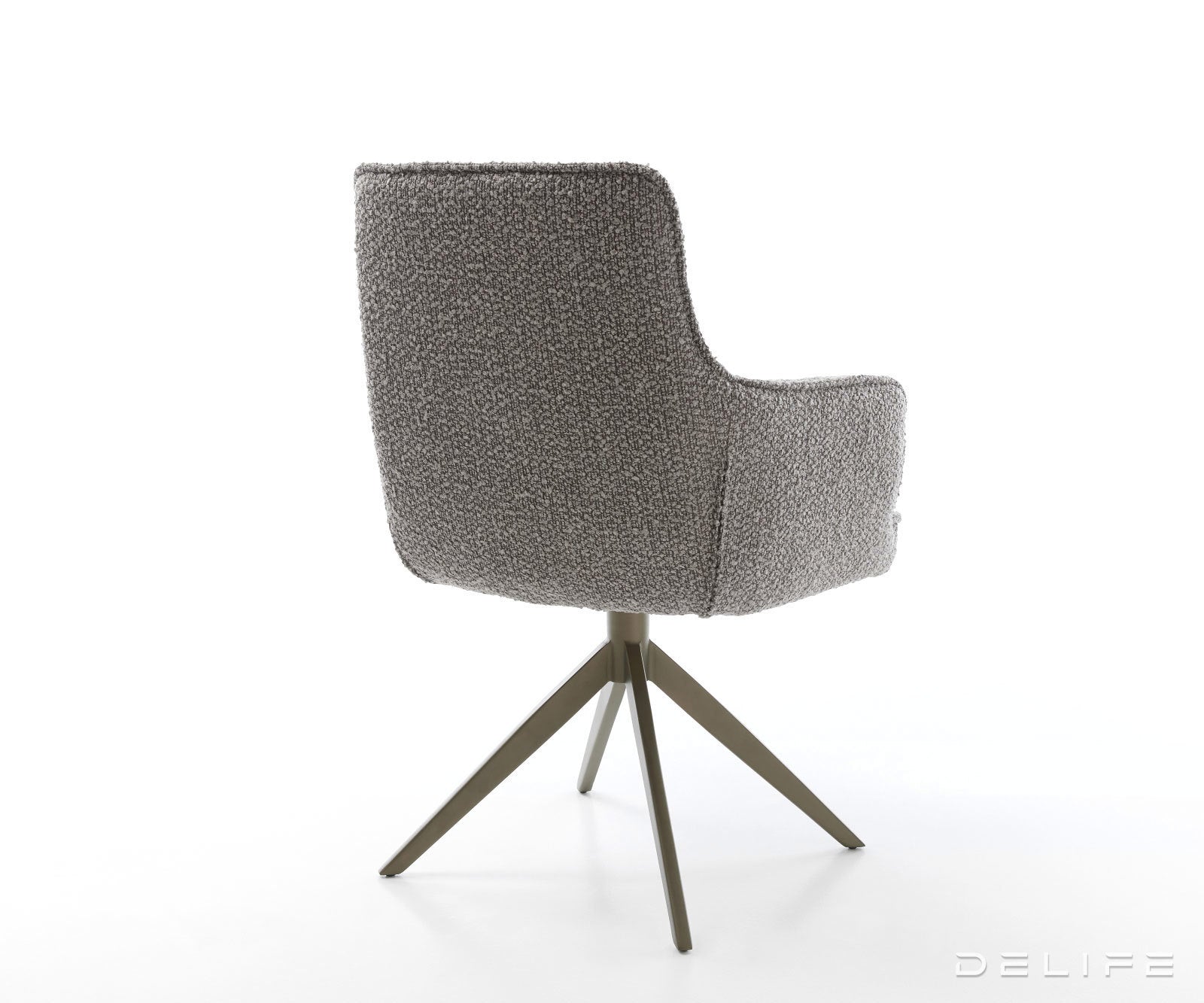 Jedilni stol Heira z naslonom za roke, material: bukle