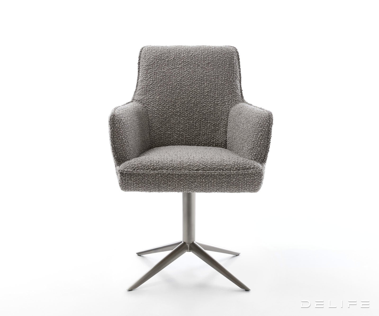 Jedilni stol Heira z naslonom za roke, material: bukle