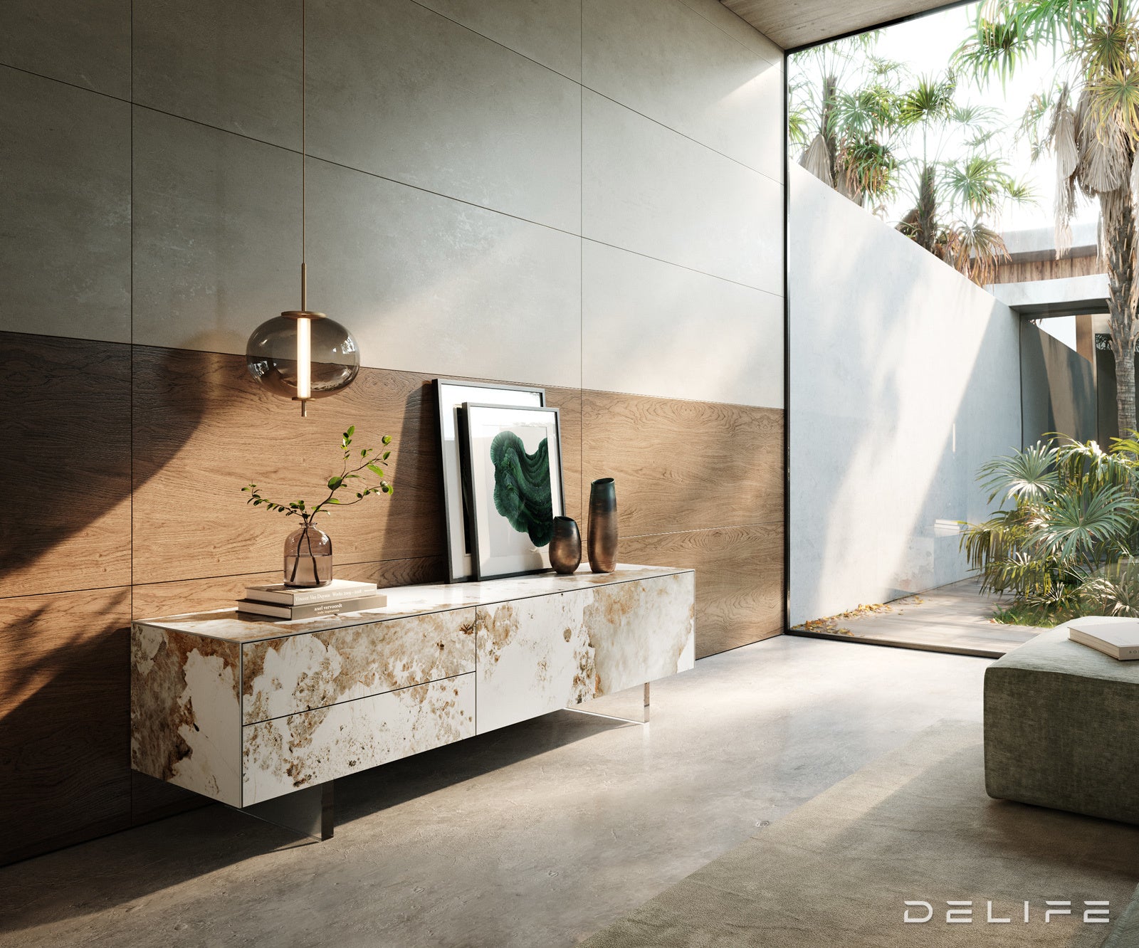 Tv komoda Cuor 180x35cm, Material: keramika Minas Melange