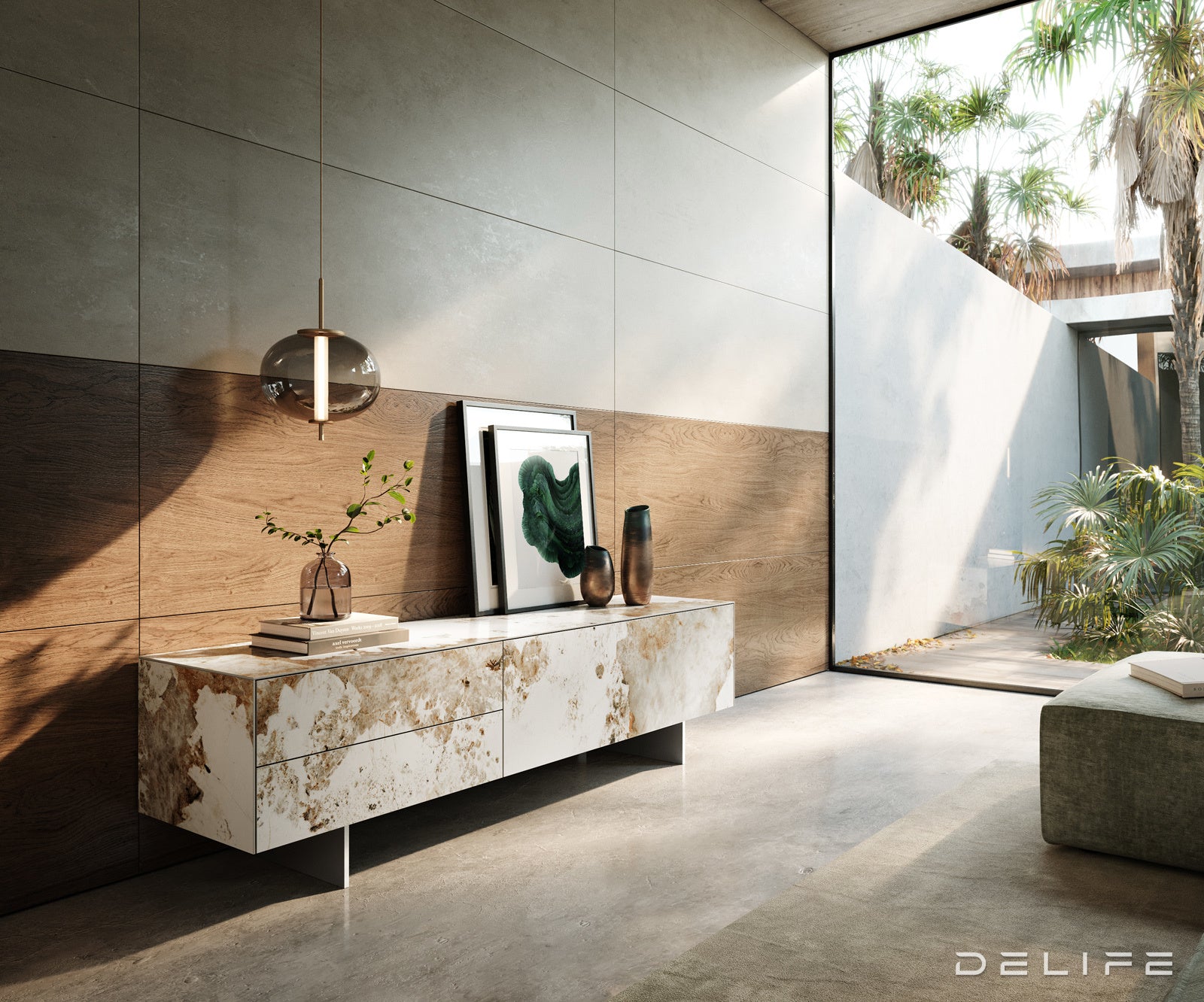 Tv komoda Cuor 180x35cm, Material: keramika Minas Melange