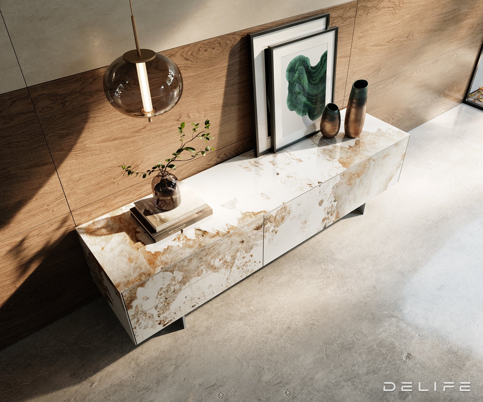 Tv komoda Cuor 180x35cm, Material: keramika Minas Melange