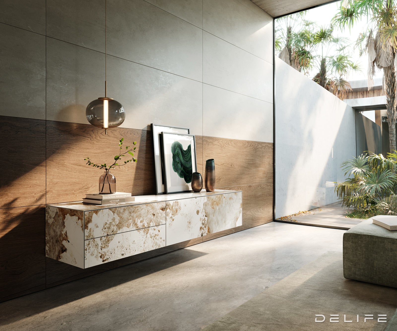 Tv komoda Cuor 180x35cm, Material: keramika Minas Melange