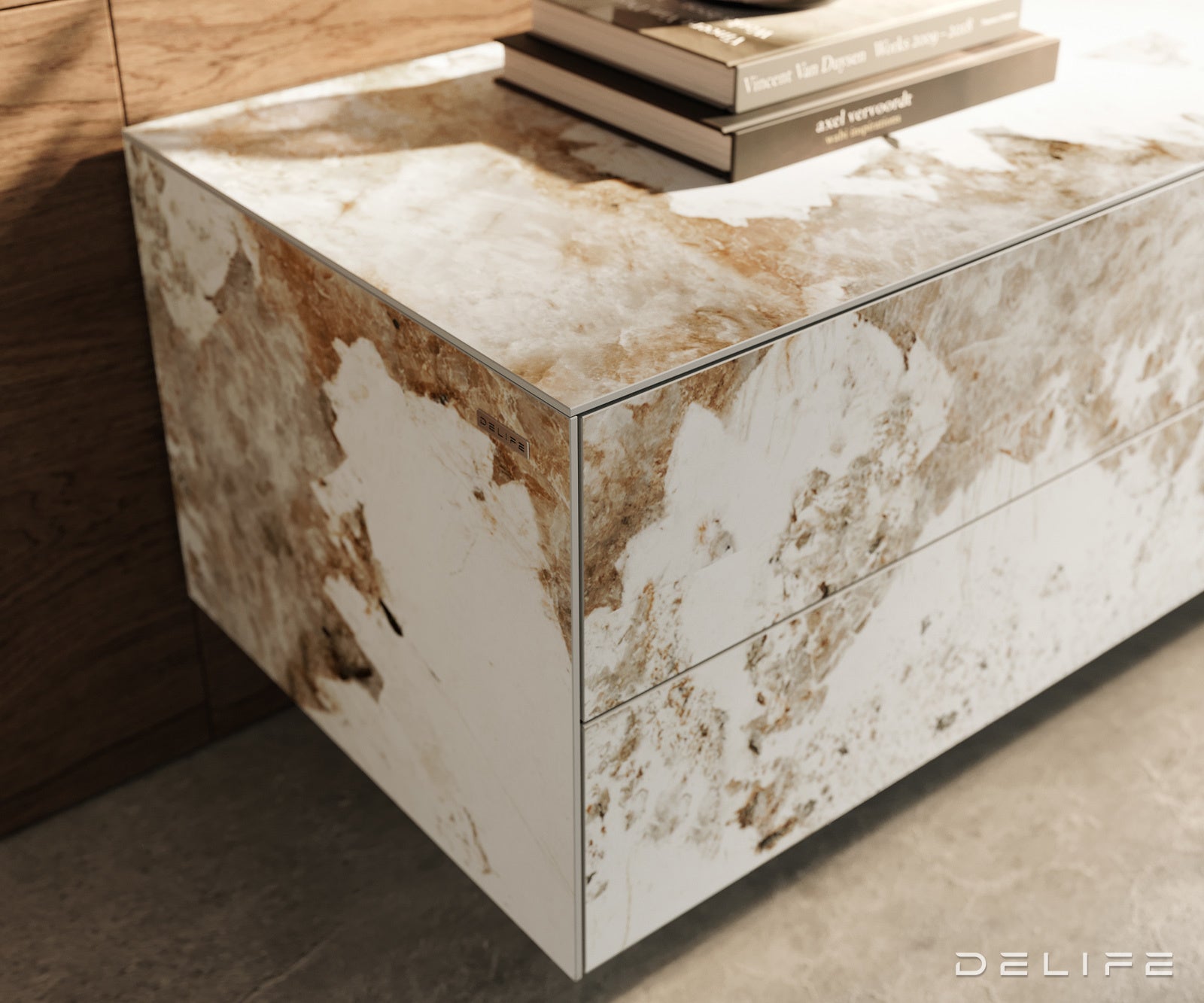 Tv komoda Cuor 180x35cm, Material: keramika Minas Melange