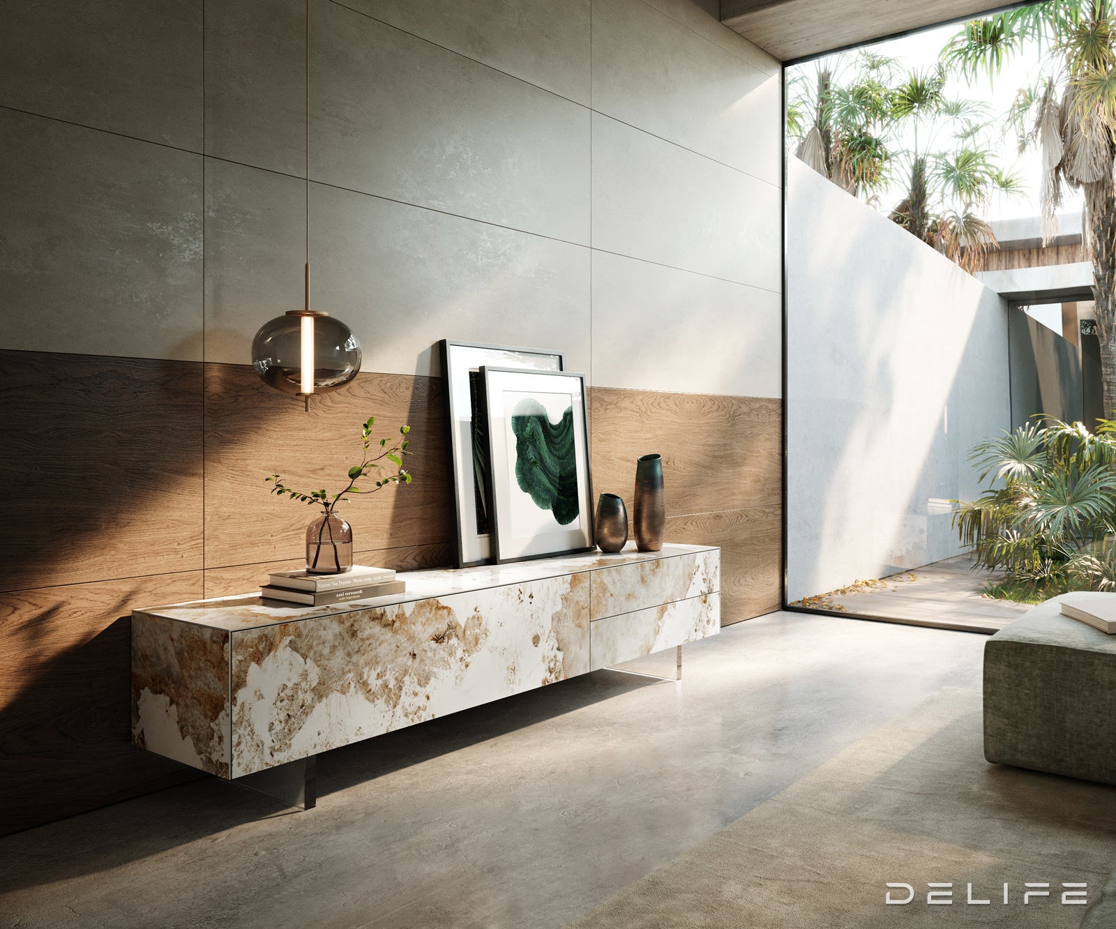 Tv komoda Cuor 220x50cm, Material: keramika Minas Melange