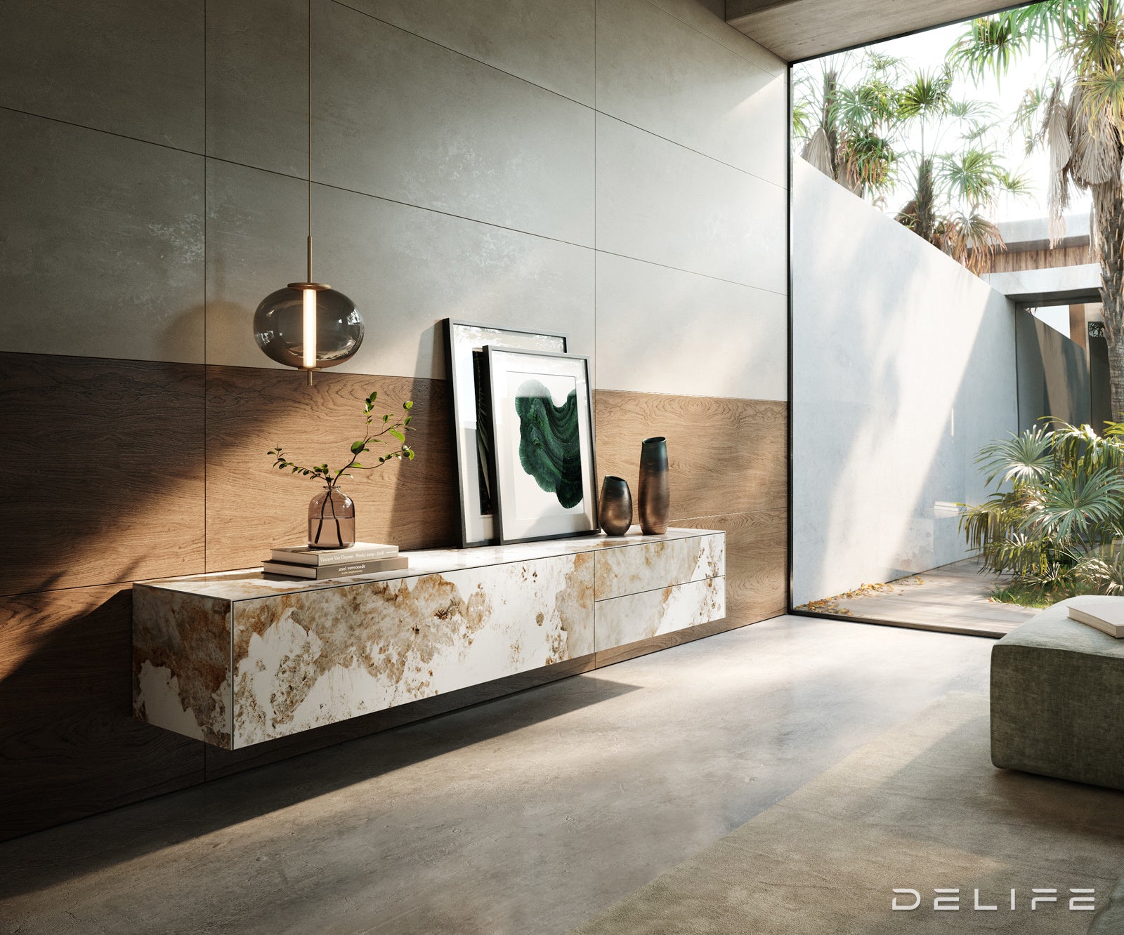 Tv komoda Cuor 220x50cm, Material: keramika Minas Melange