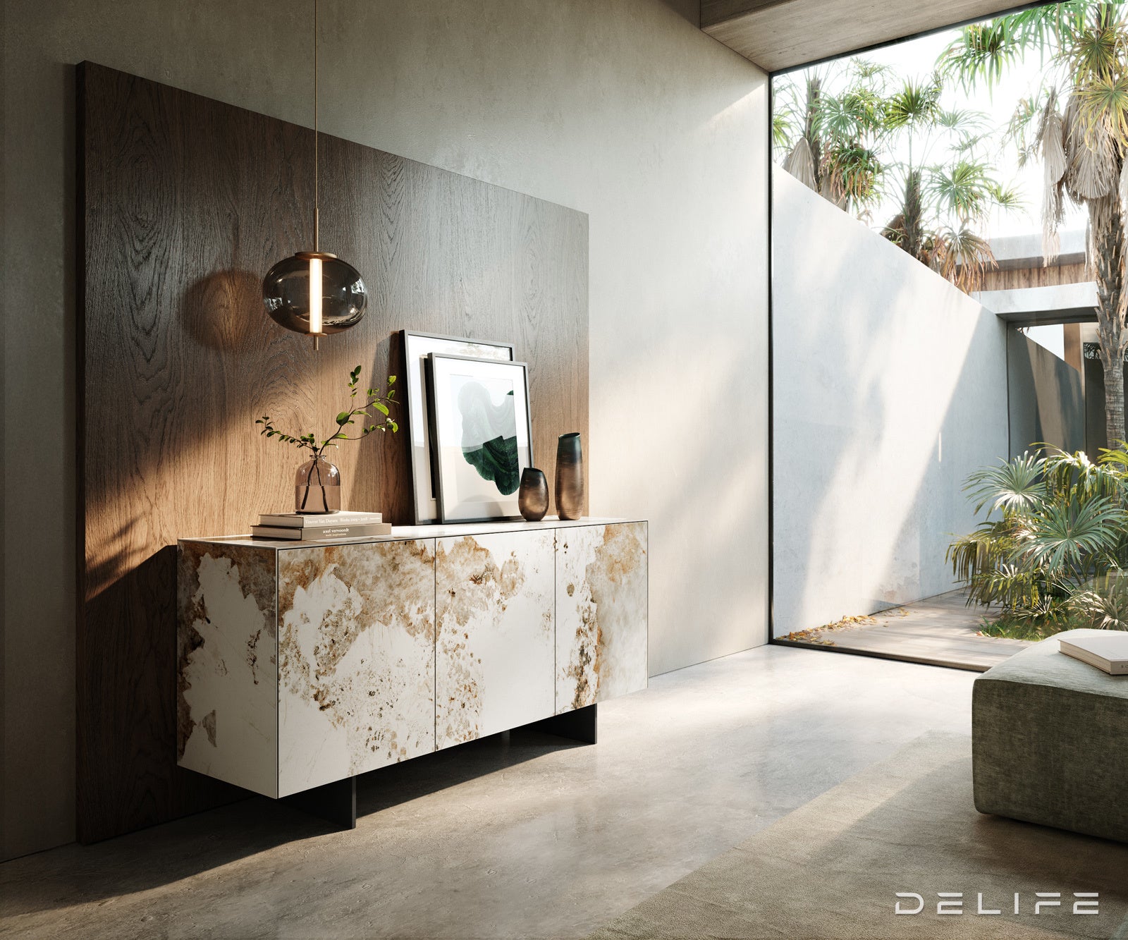 Komoda Cuor 150x75cm, Material: keramika Minas Melange