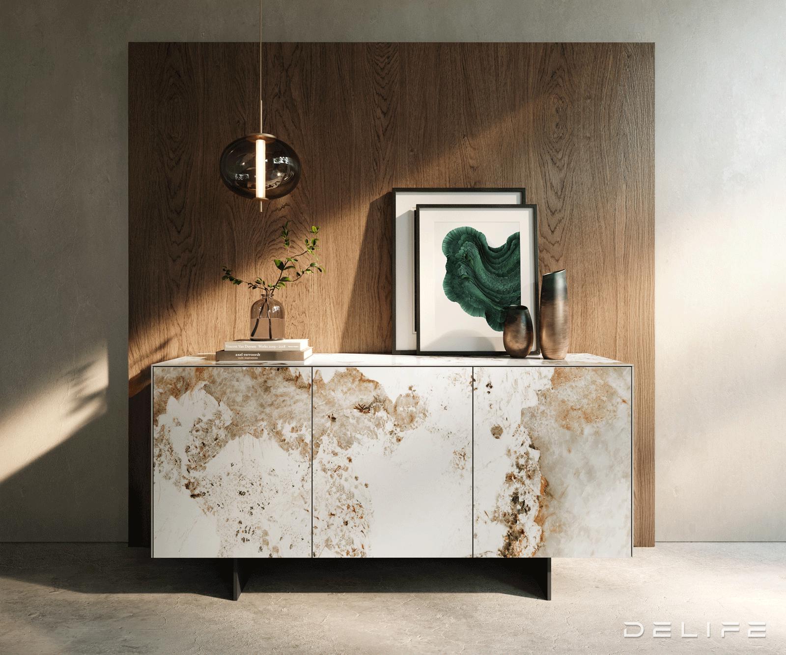 Komoda Cuor 150x75cm, Material: keramika Minas Melange