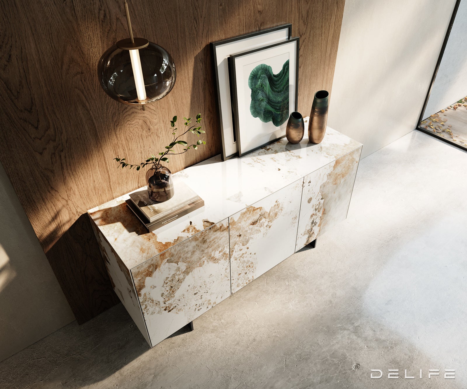 Komoda Cuor 150x75cm, Material: keramika Minas Melange