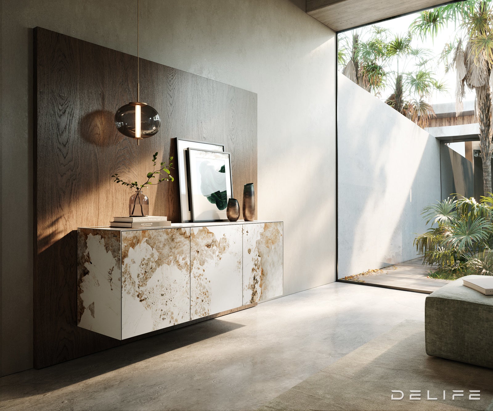 Komoda Cuor 150x75cm, Material: keramika Minas Melange