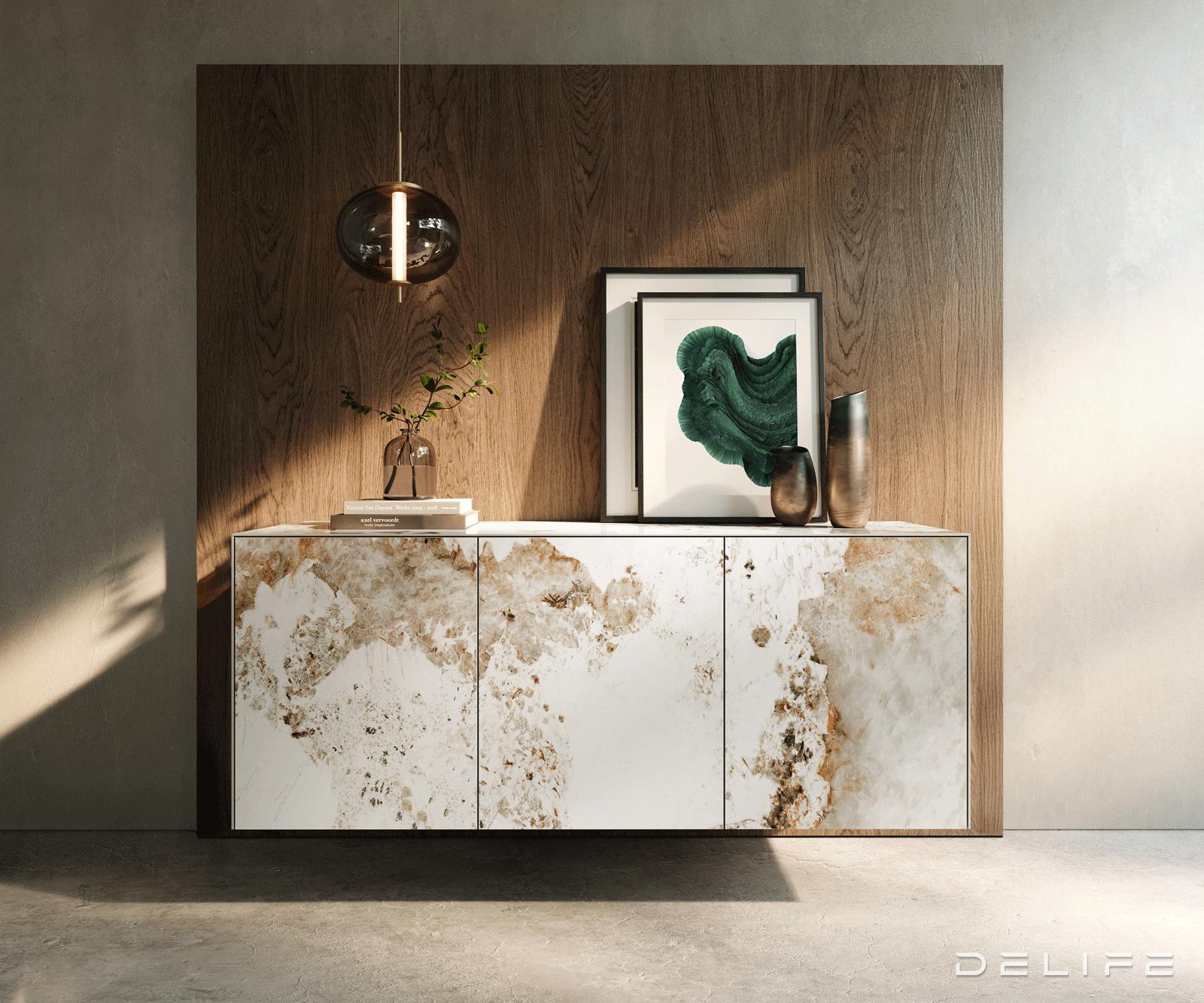 Komoda Cuor 150x75cm, Material: keramika Minas Melange