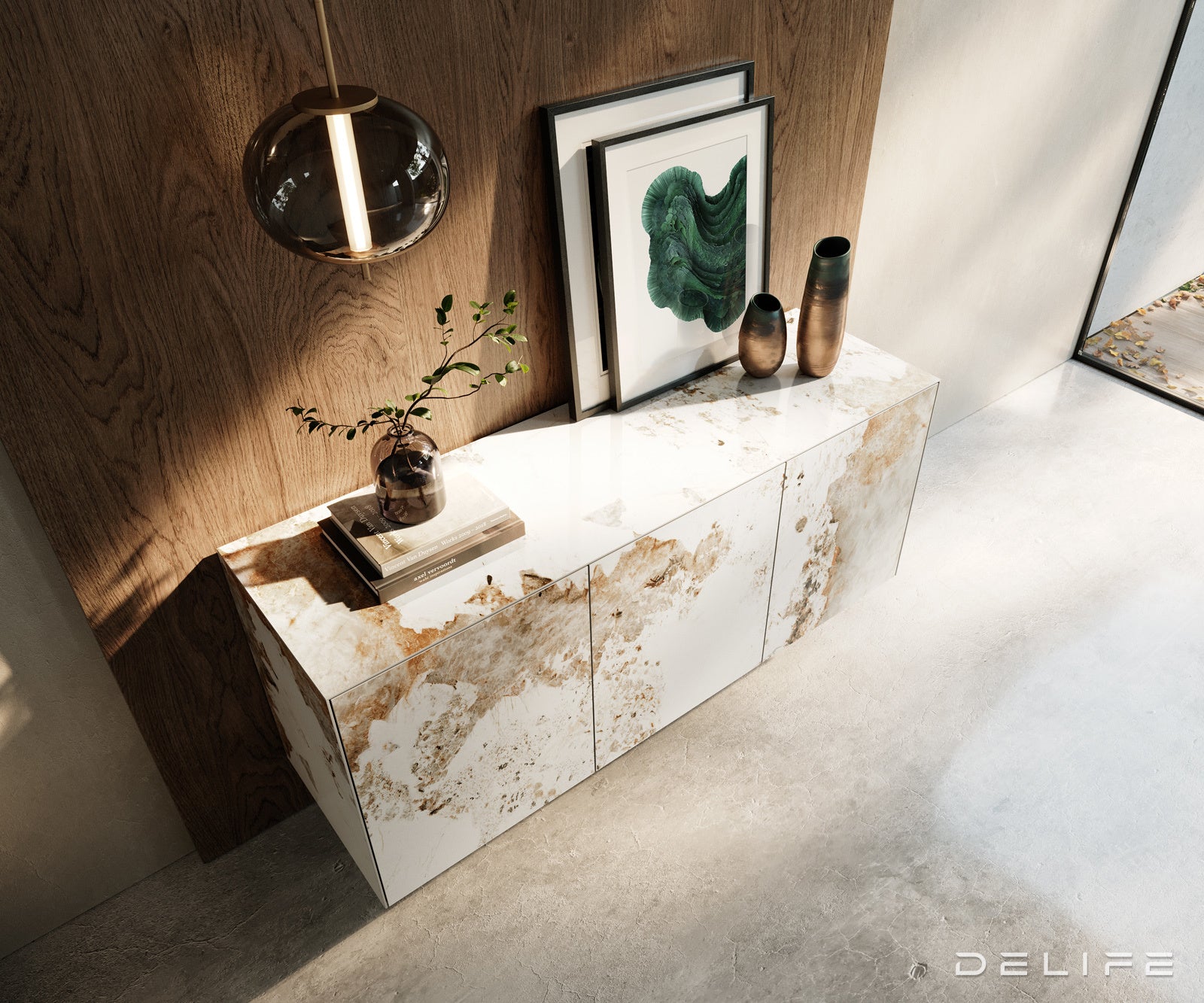 Komoda Cuor 150x75cm, Material: keramika Minas Melange