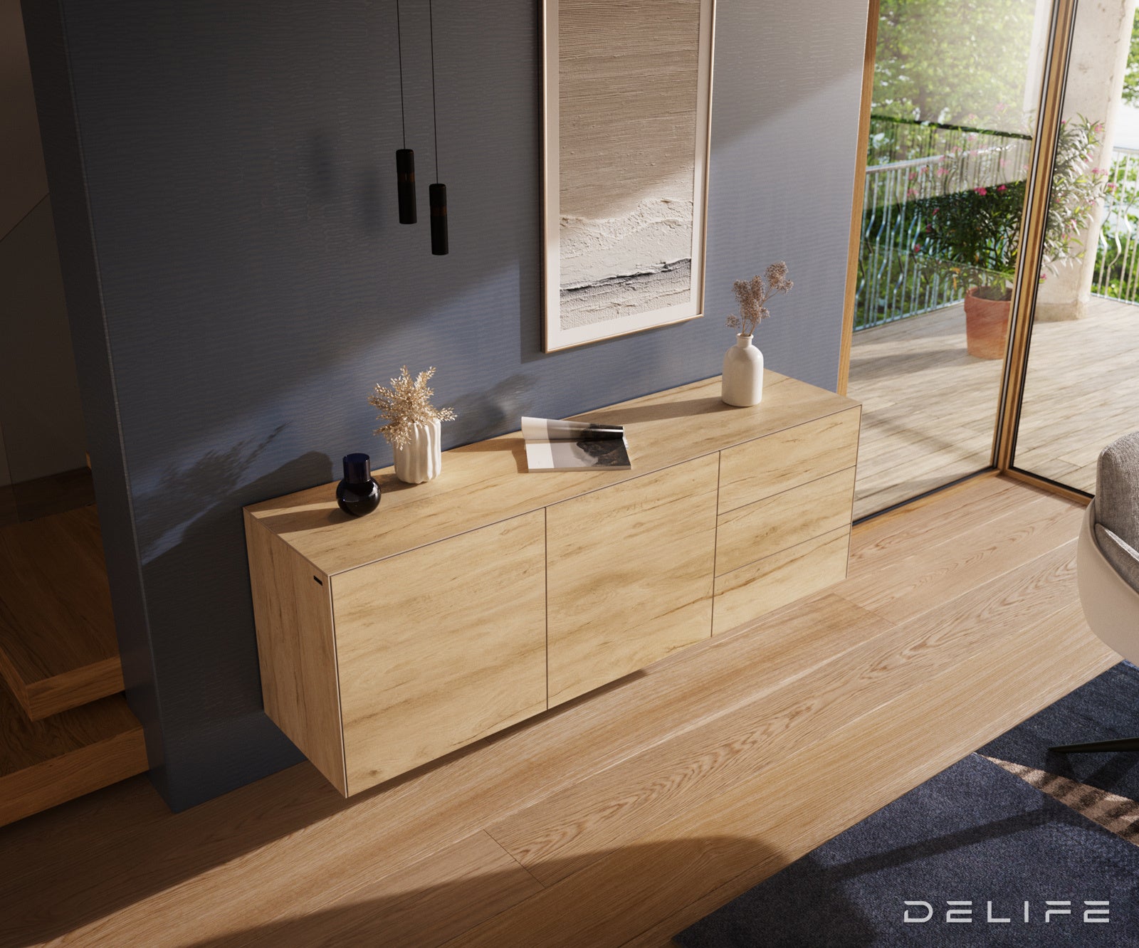 Omara Cuor 180x45 cm, Material: Keramika Laminam Sabbia