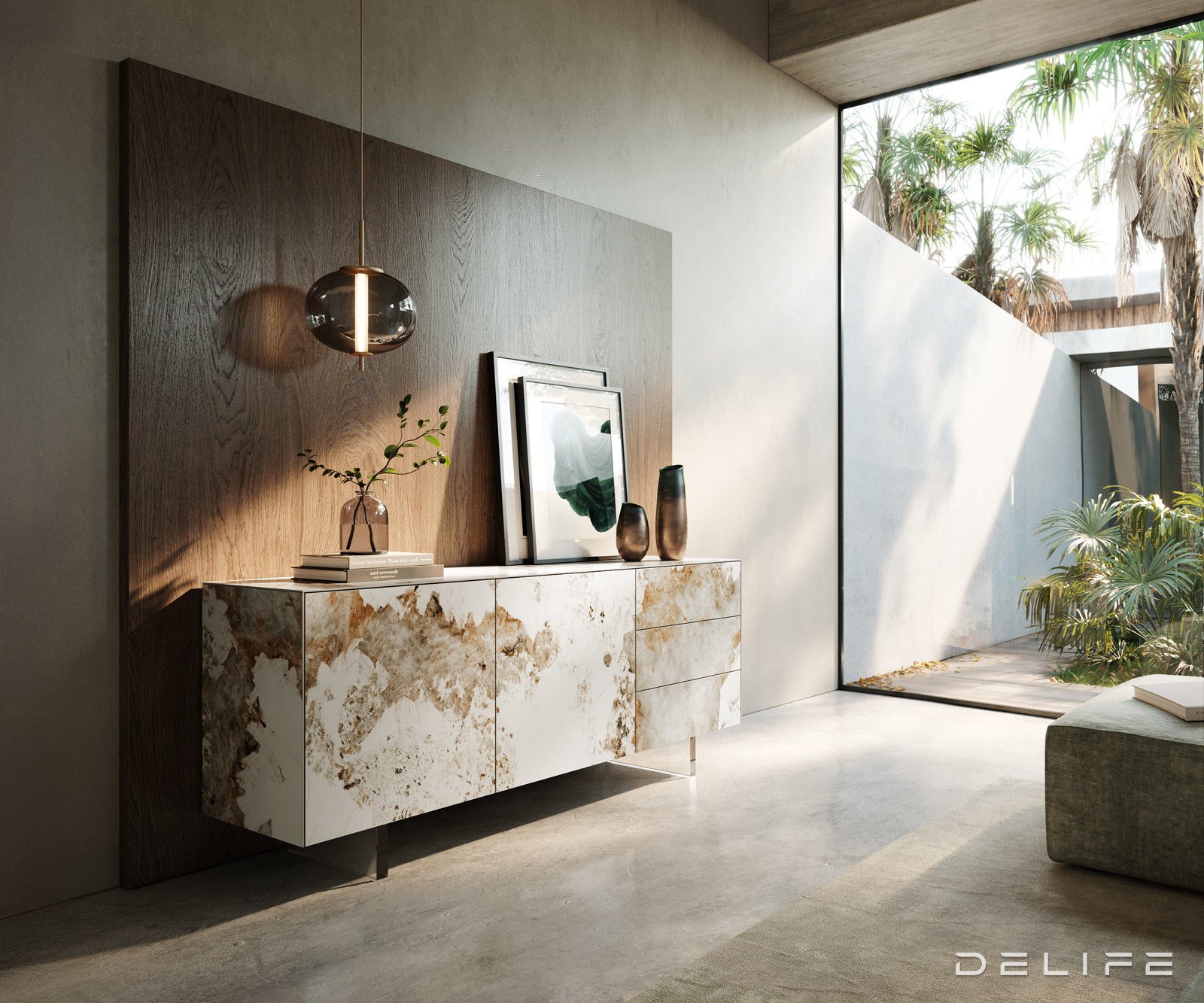 Komoda Cuor 180x75cm, Material: keramika Minas Melange