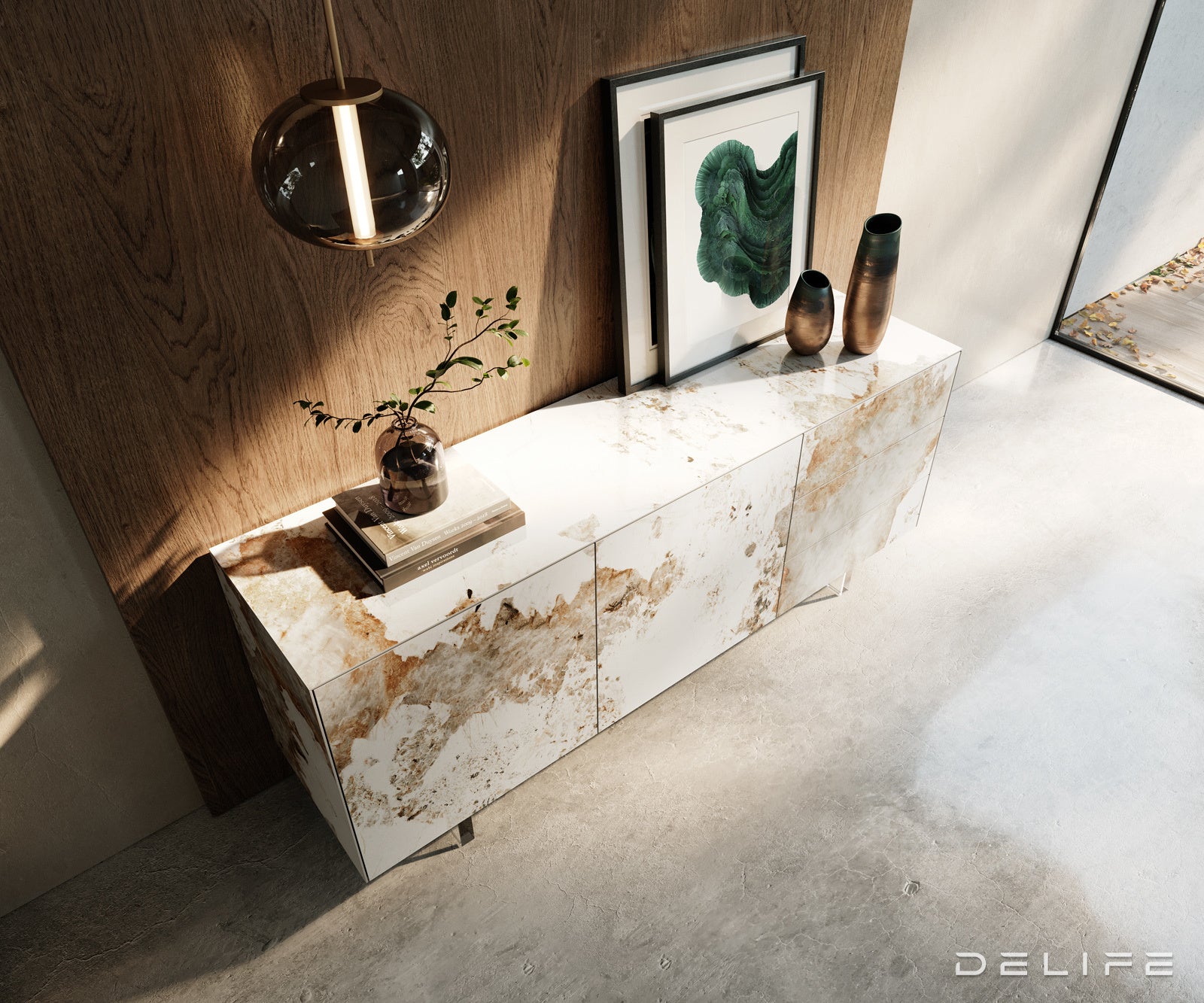 Komoda Cuor 180x75cm, Material: keramika Minas Melange