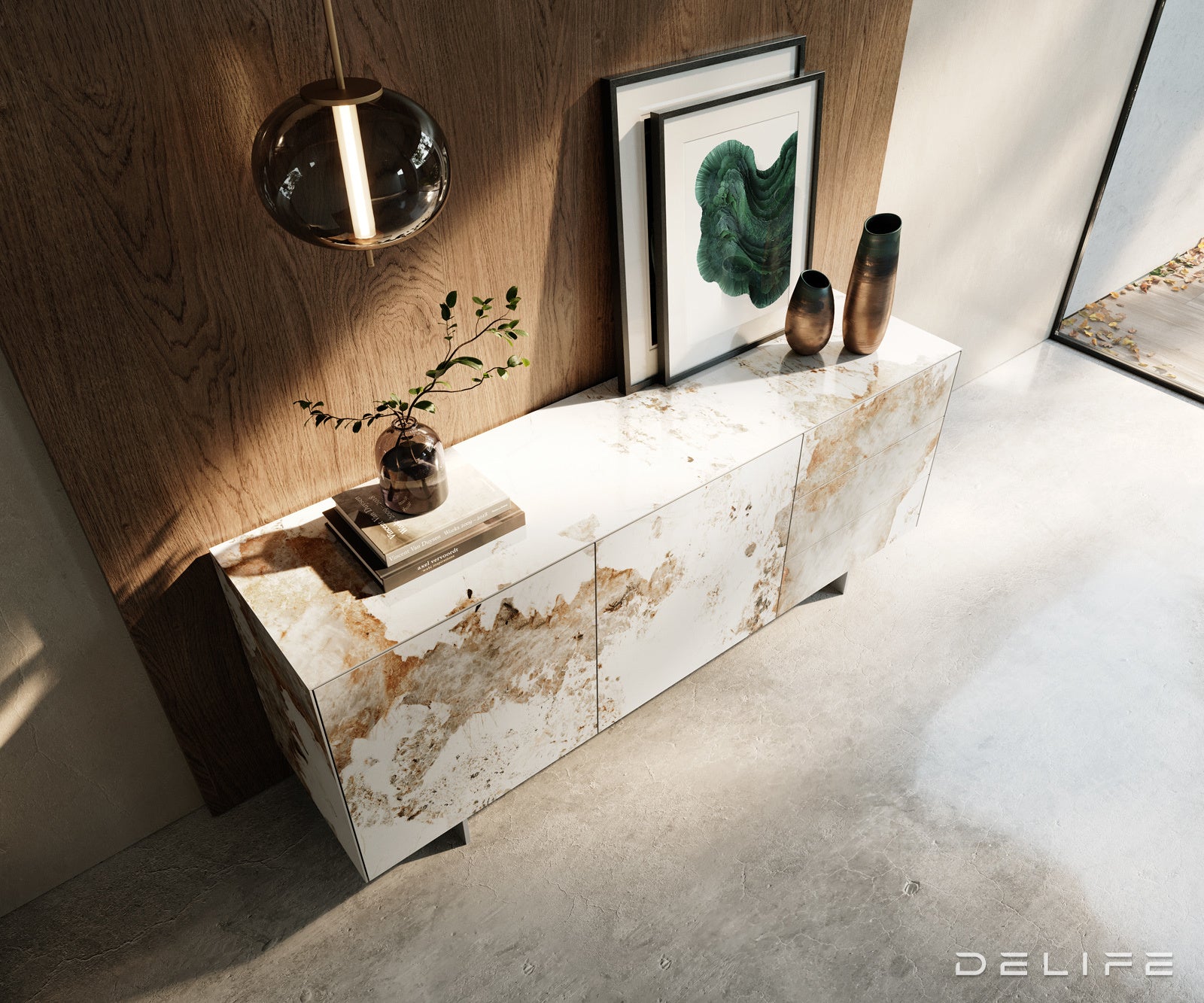 Komoda Cuor 180x75cm, Material: keramika Minas Melange