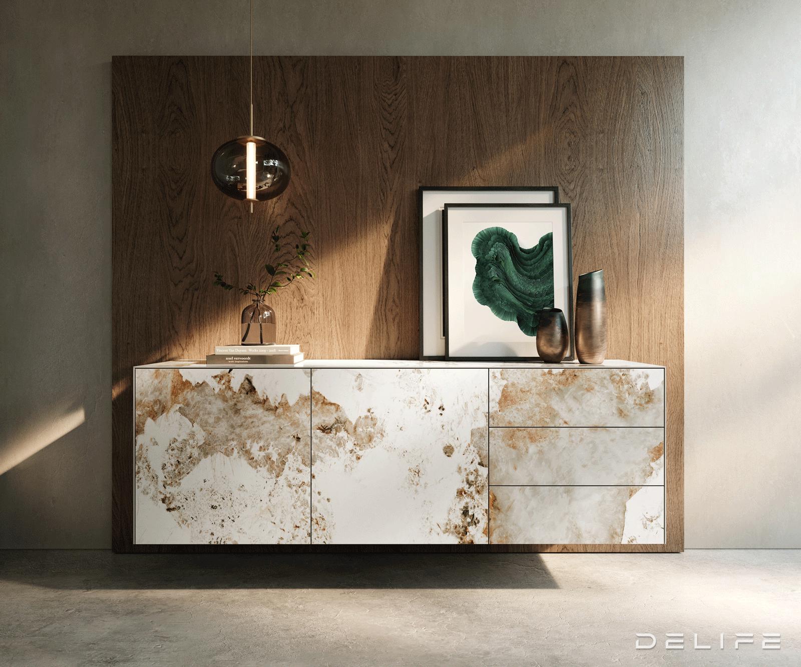 Komoda Cuor 180x75cm, Material: keramika Minas Melange