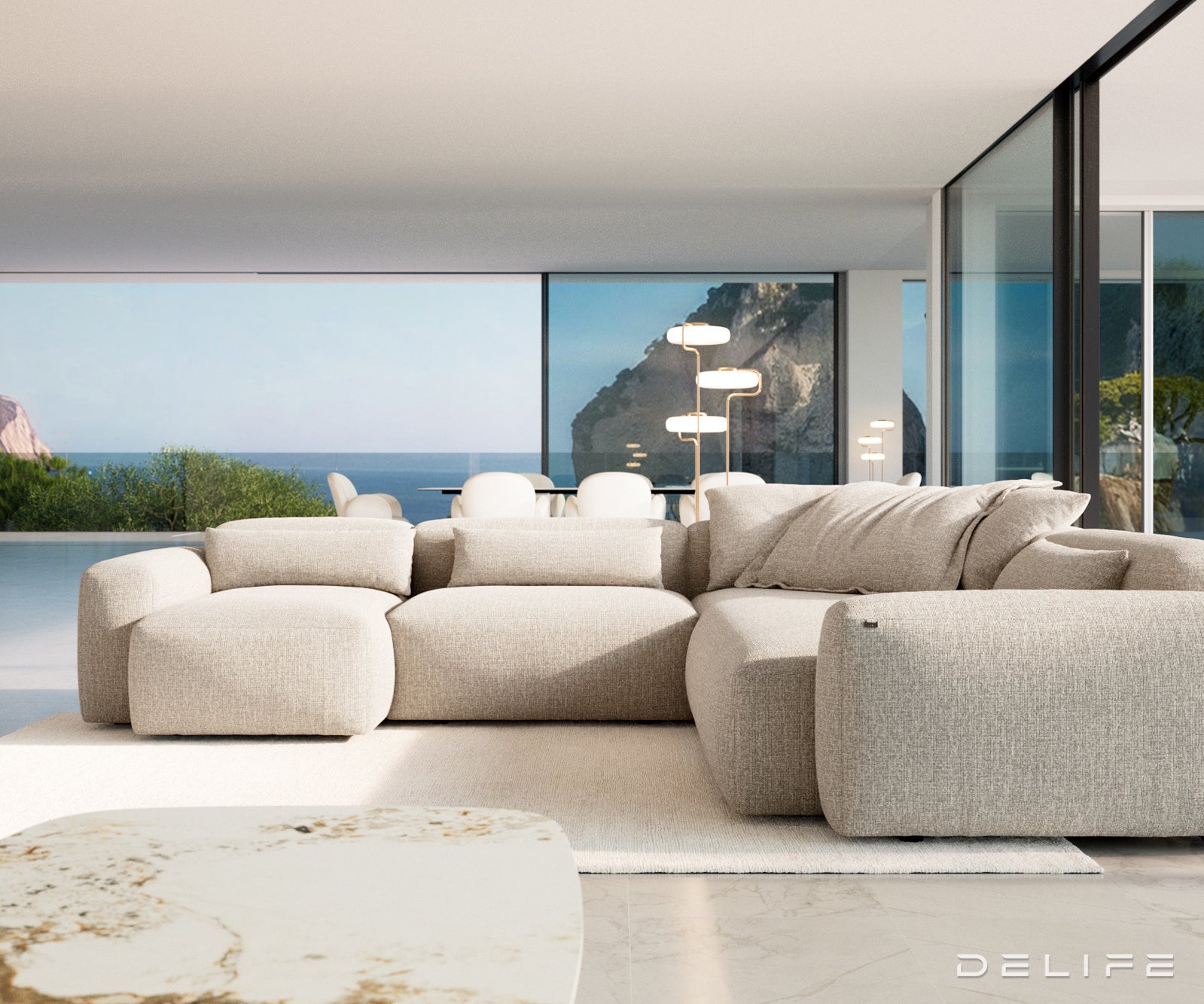 Modularna sedežna garnitura Freestyle 360x290 cm, Material: Tkanina