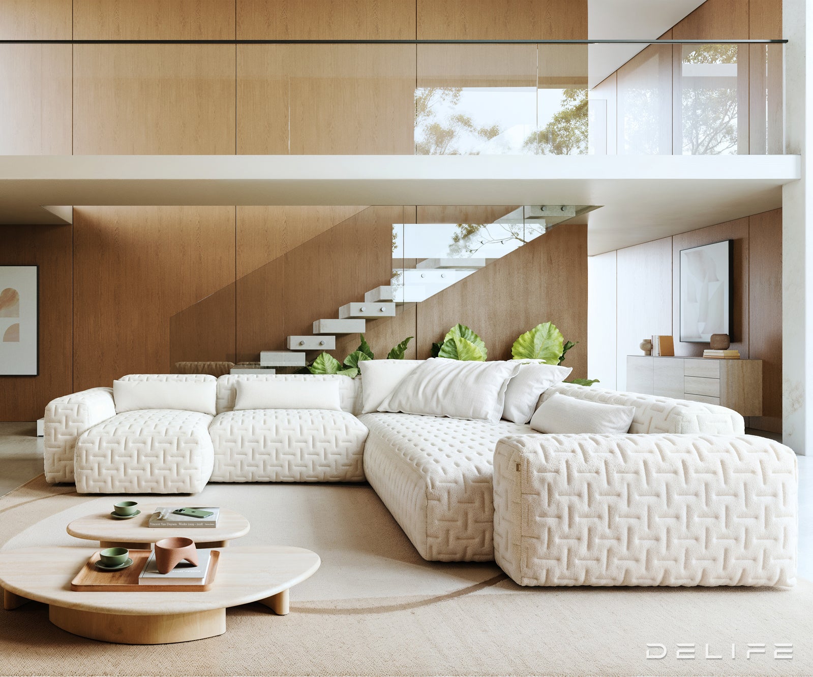 Modularna sedežna garnitura Freestyle 360x290 cm, Material: Bouclé