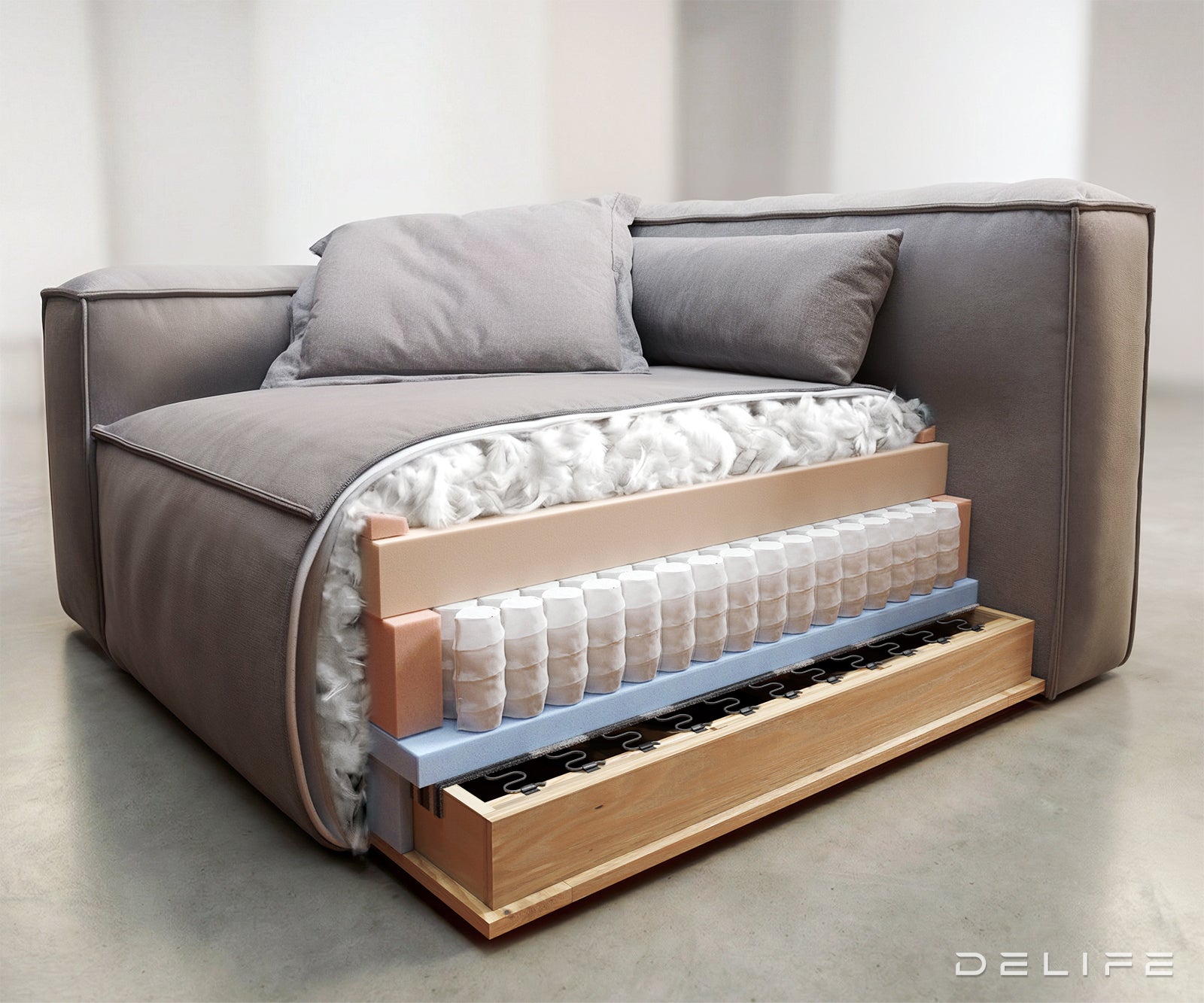 Modularna sedežna garnitura Freestyle 360x290 cm, Material: Bouclé