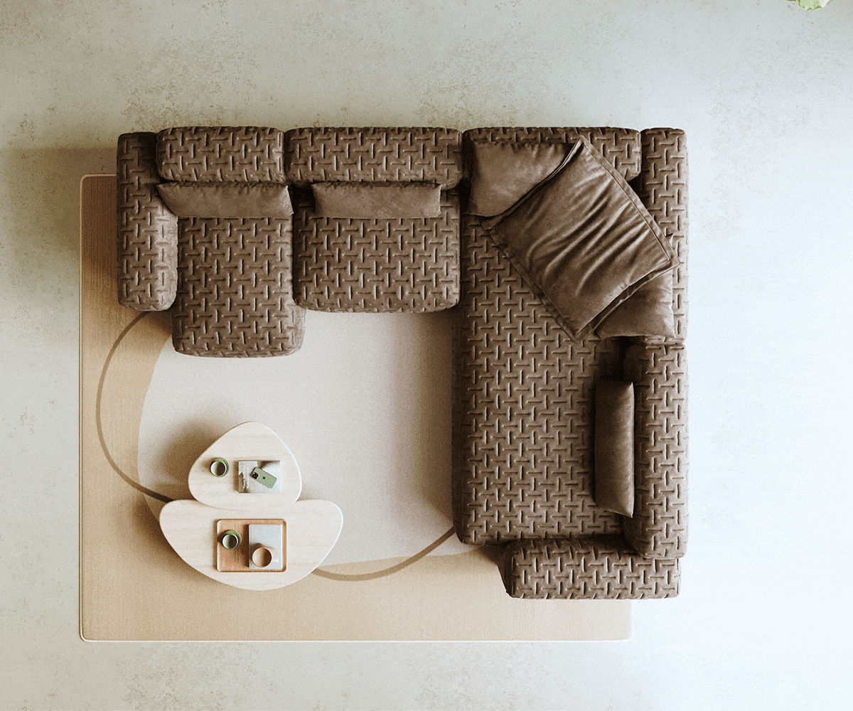 Modularna sedežna garnitura Freestyle 360x290 cm, Material: Mikrofibra