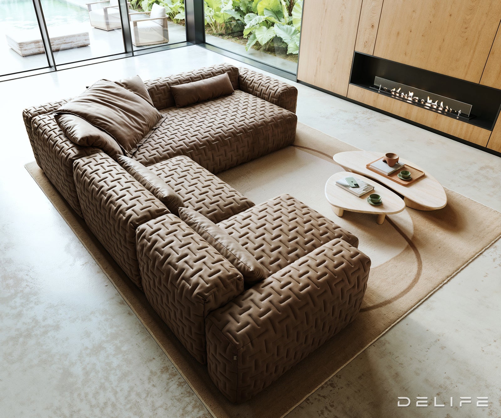 Modularna sedežna garnitura Freestyle 360x290 cm, Material: Mikrofibra