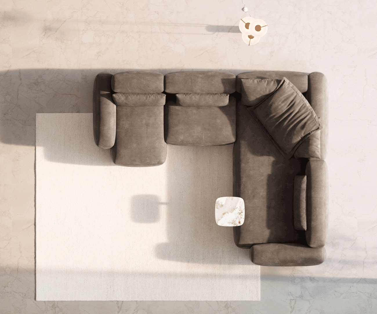 Modularna sedežna garnitura Freestyle 360x290 cm, Material: Mikrofibra