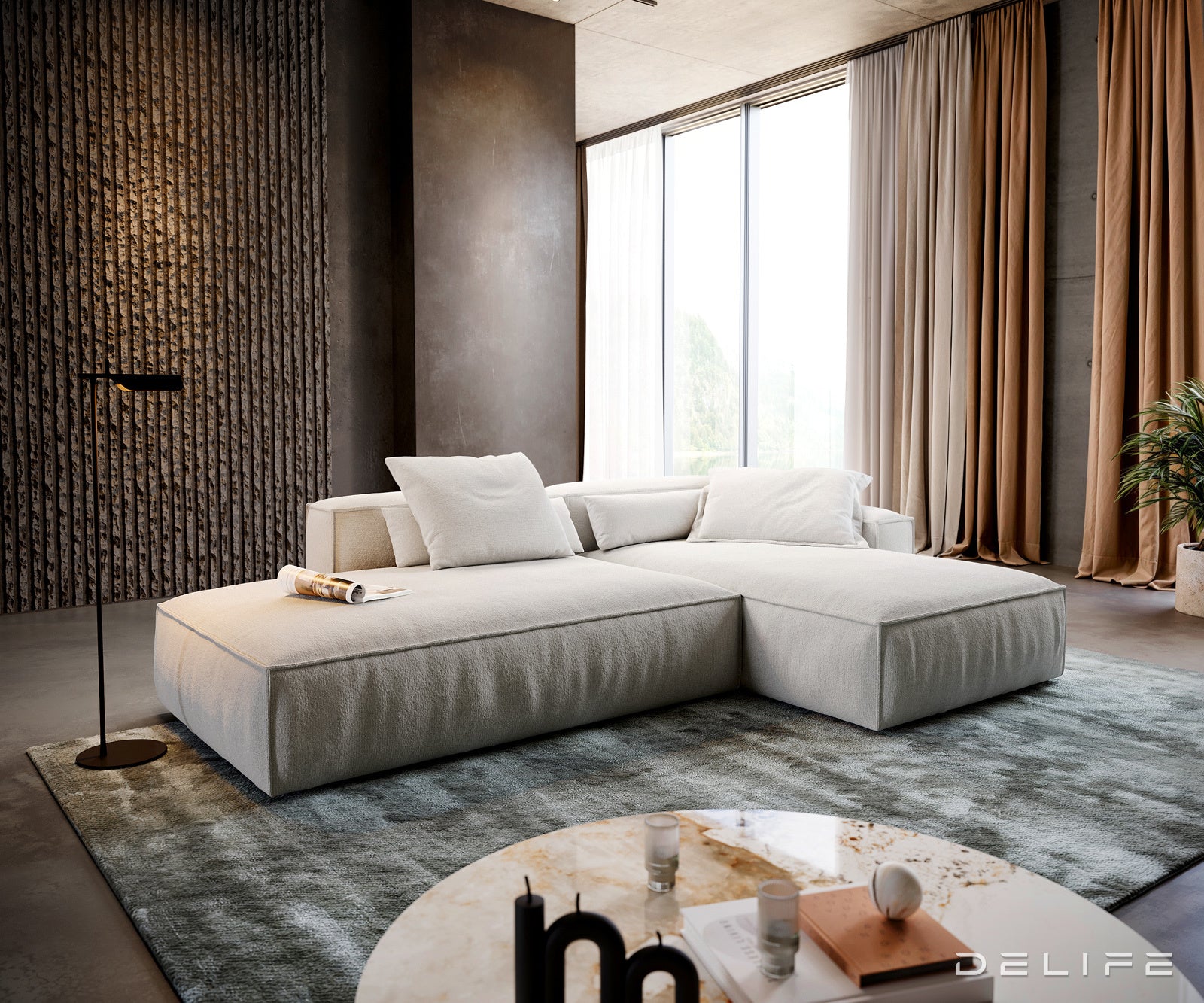 Modularna sedežna garnitura Freestyle 310x200 cm, Material: Bouclé