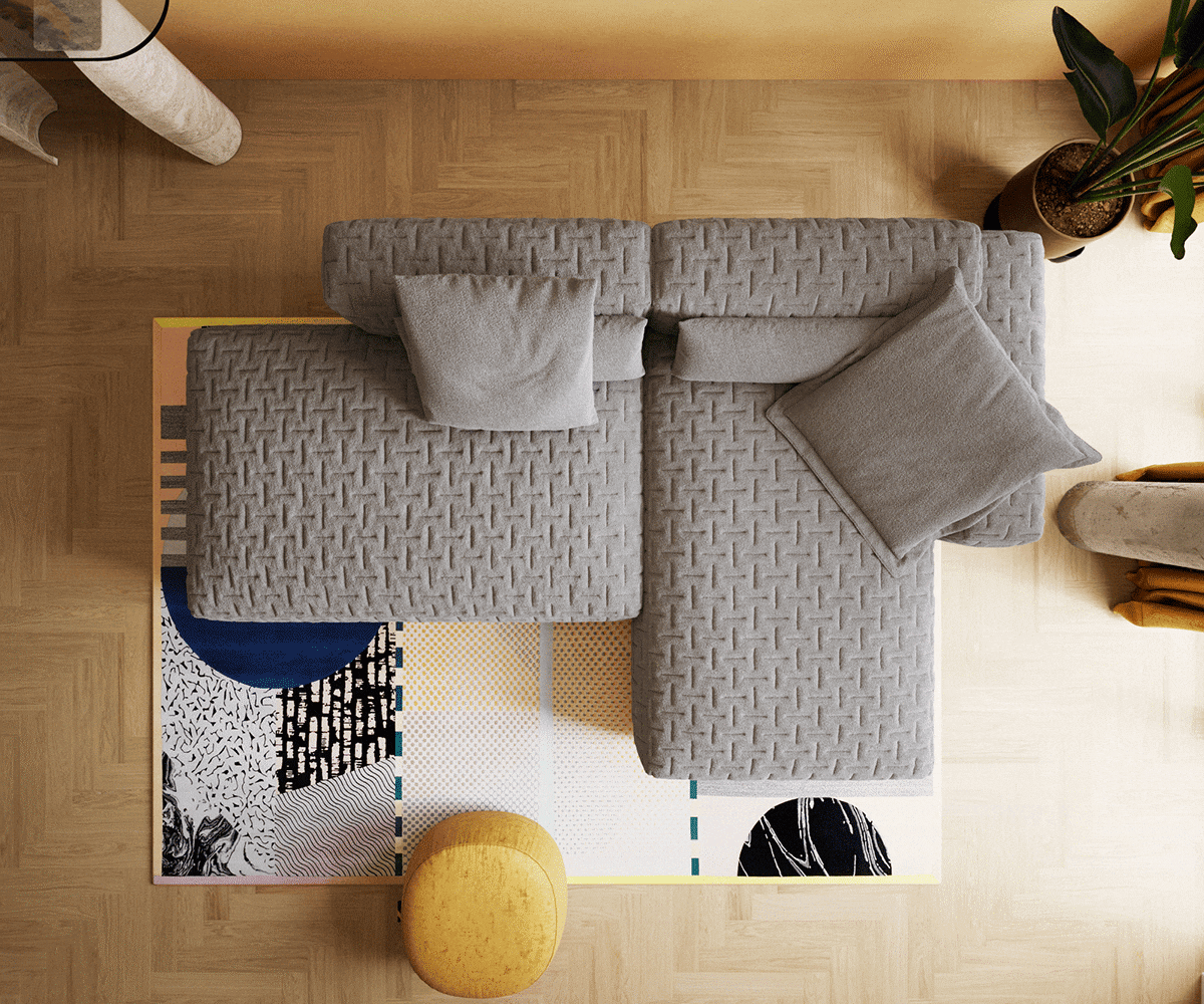 Modularna sedežna garnitura Freestyle 310x200 cm, Material: Strukturirana tkanina