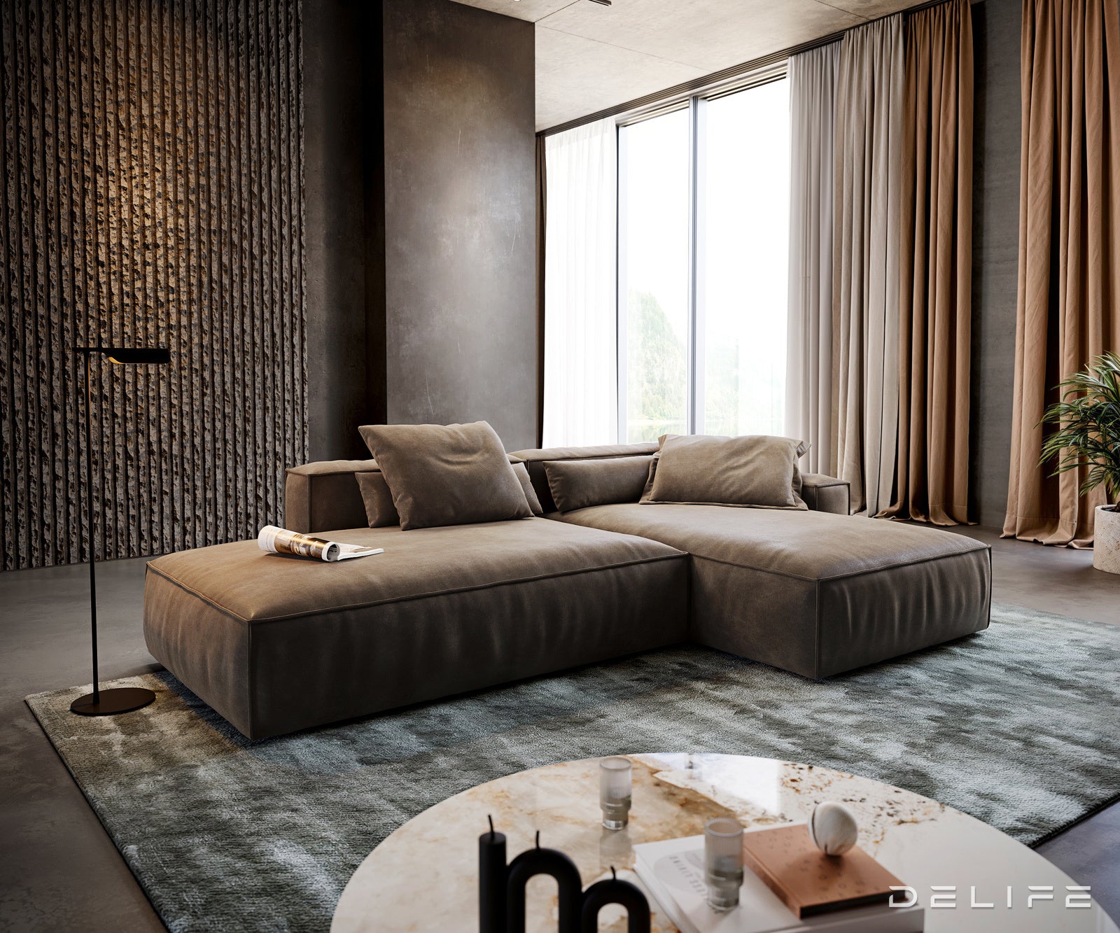 Modularna sedežna garnitura Freestyle 310x200cm, Material: Mikrofibra