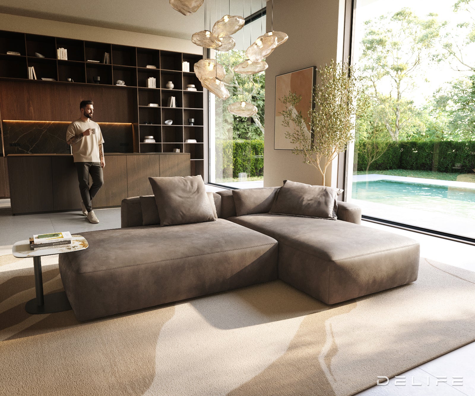 Modularna sedežna garnitura Freestyle 310x200cm, Material: Mikrofibra