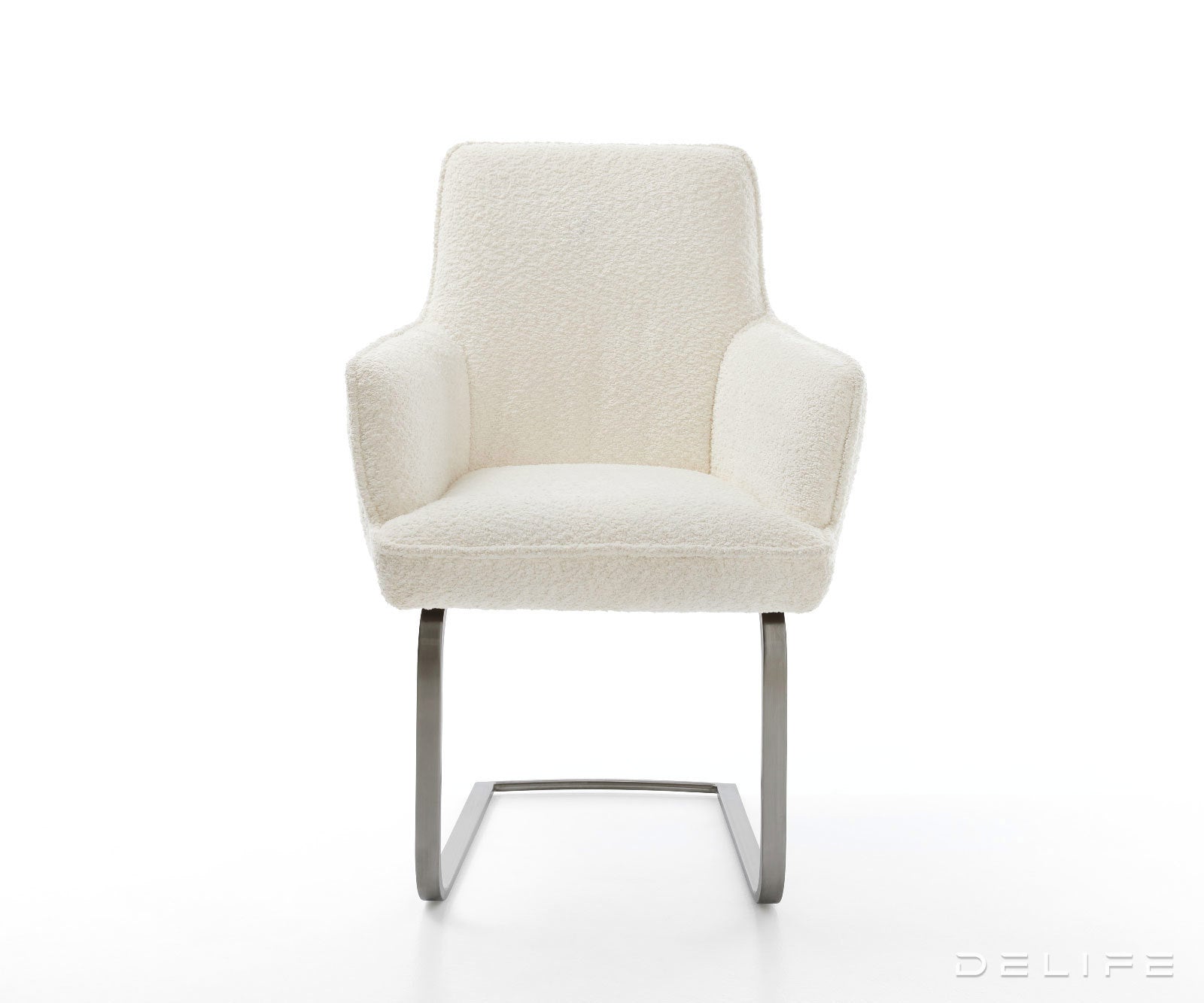 Jedilni stol Heira z naslonom za roke, material: bukle