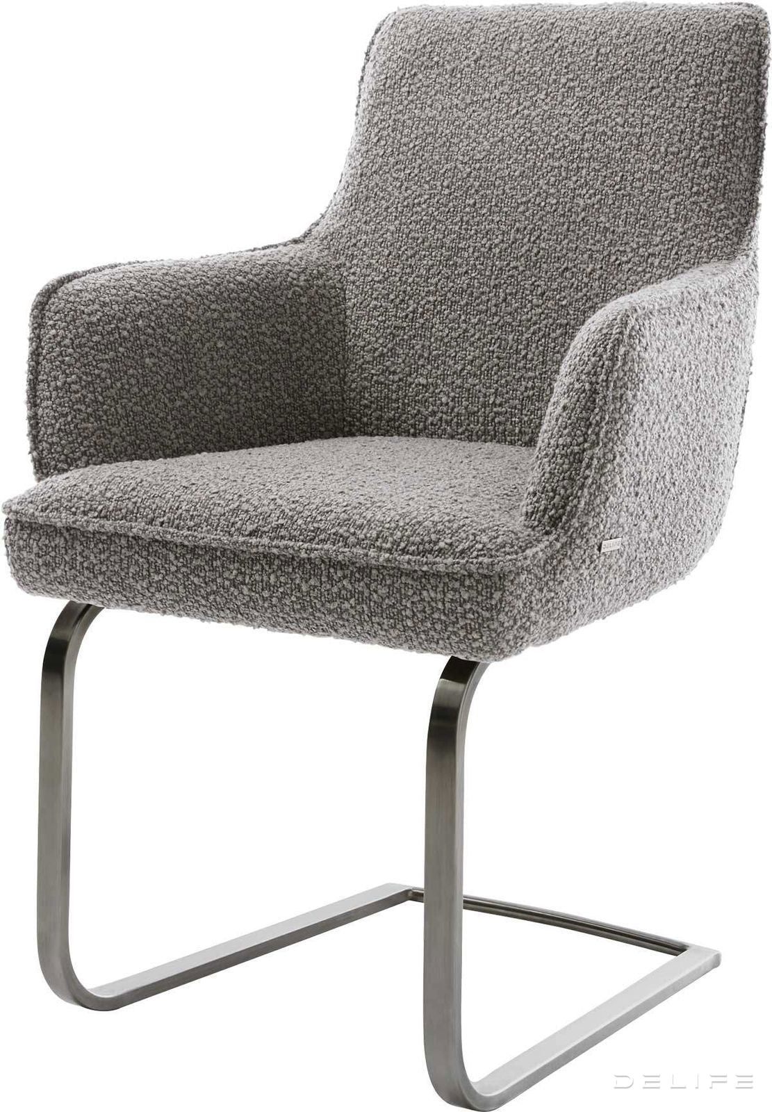 Jedilni stol Heira z naslonom za roke, material: bukle