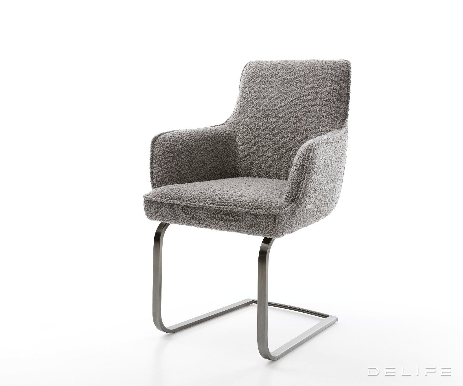 Jedilni stol Heira z naslonom za roke, material: bukle