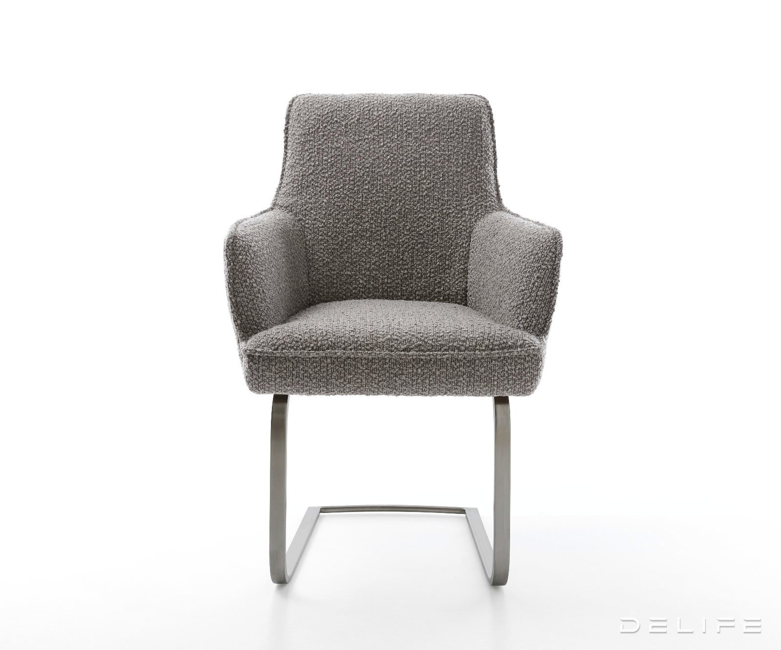 Jedilni stol Heira z naslonom za roke, material: bukle