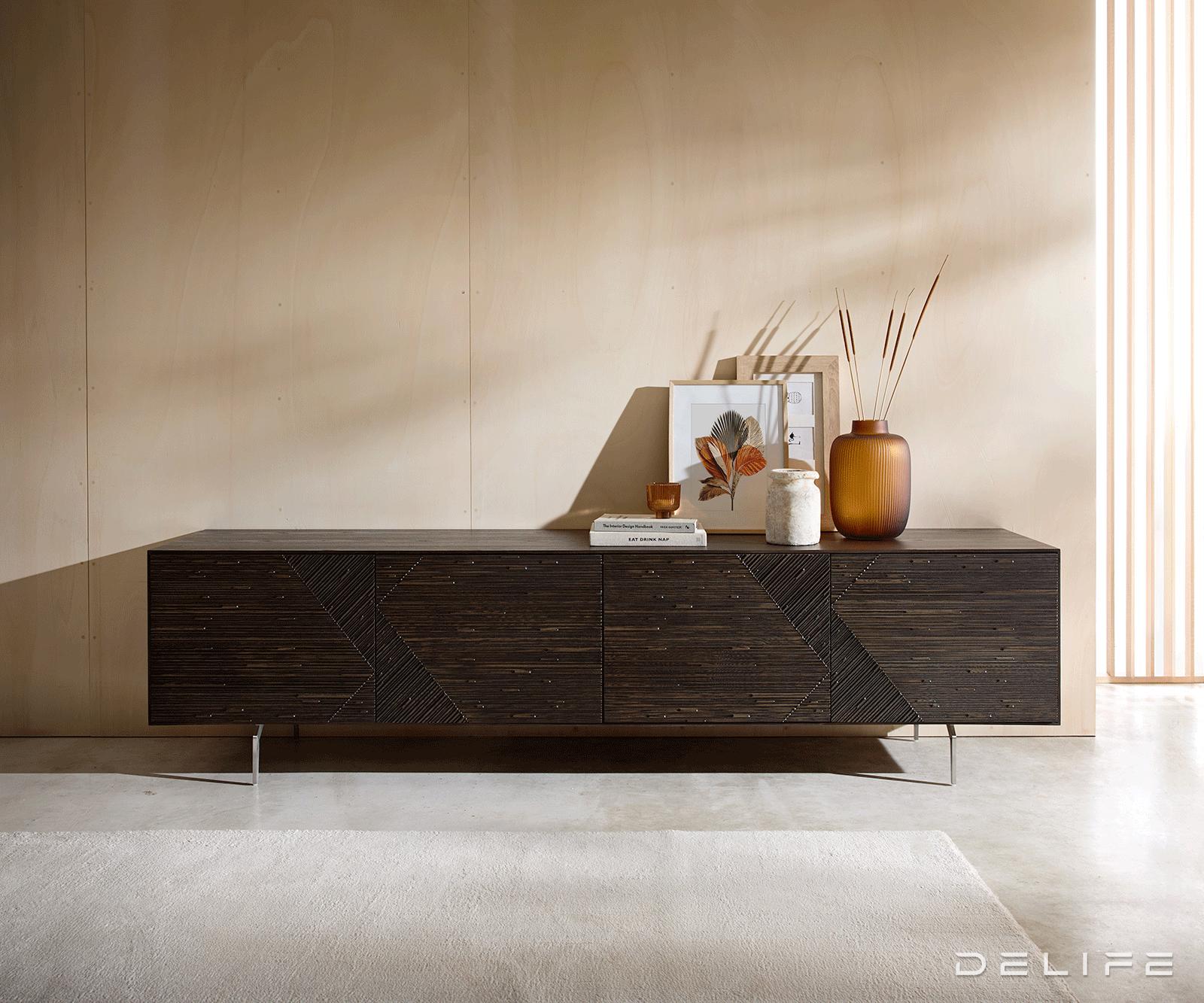 Tv komoda Tereos 220x45cm, material: jesen