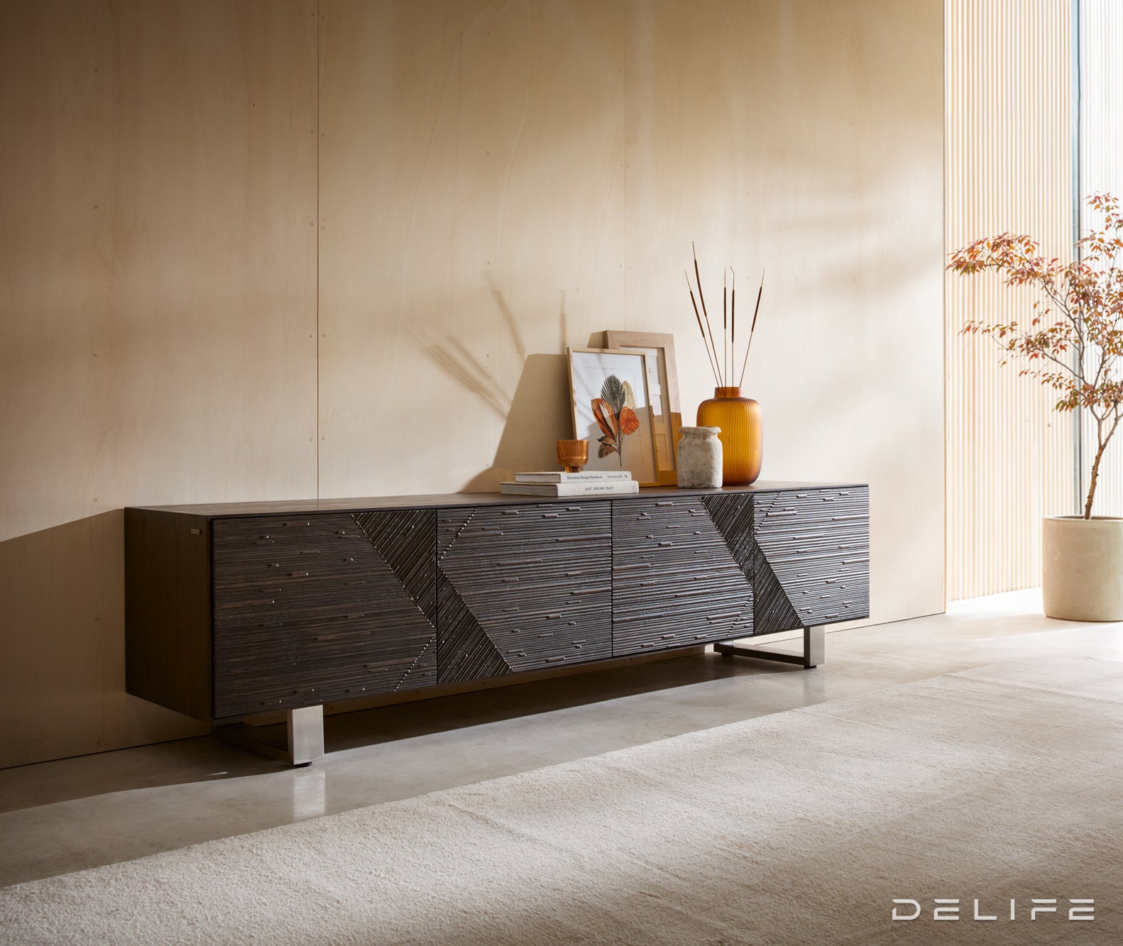 Tv komoda Tereos 220x45cm, material: jesen