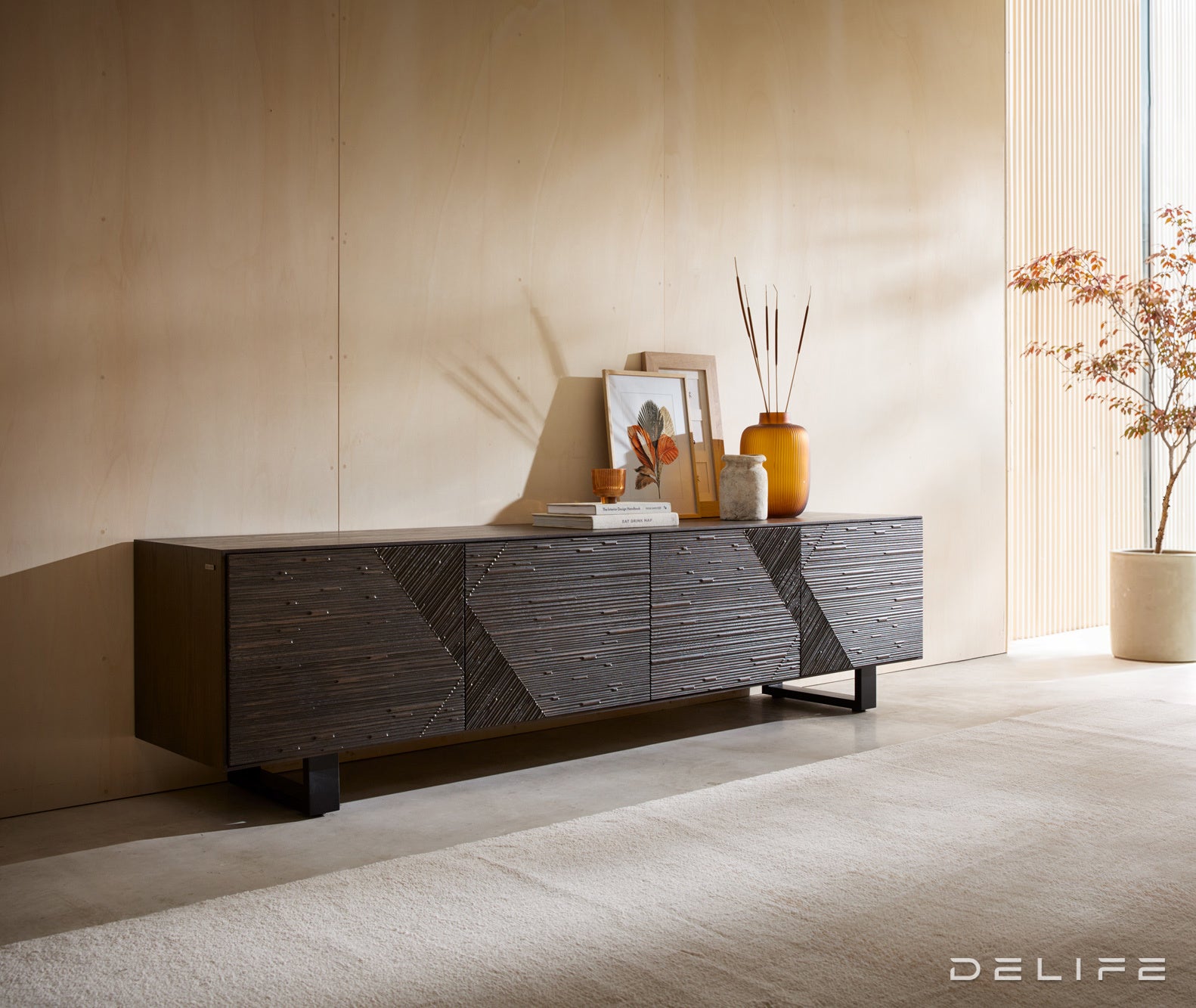 Tv komoda Tereos 220x45cm, material: jesen