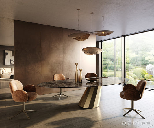 Jedilna miza Edge 315x150 cm, material: keramika Laminam Emperador Extra Lucidato