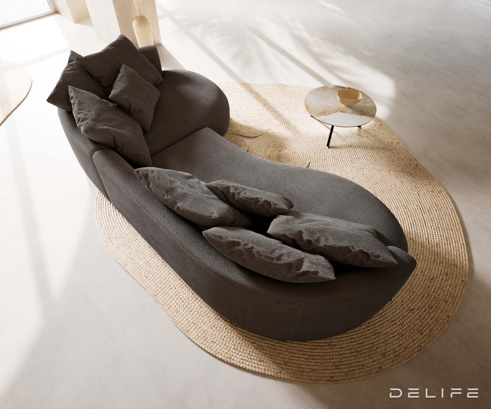 Sedežna garnitura Edina 328x166cm, Material: bukle