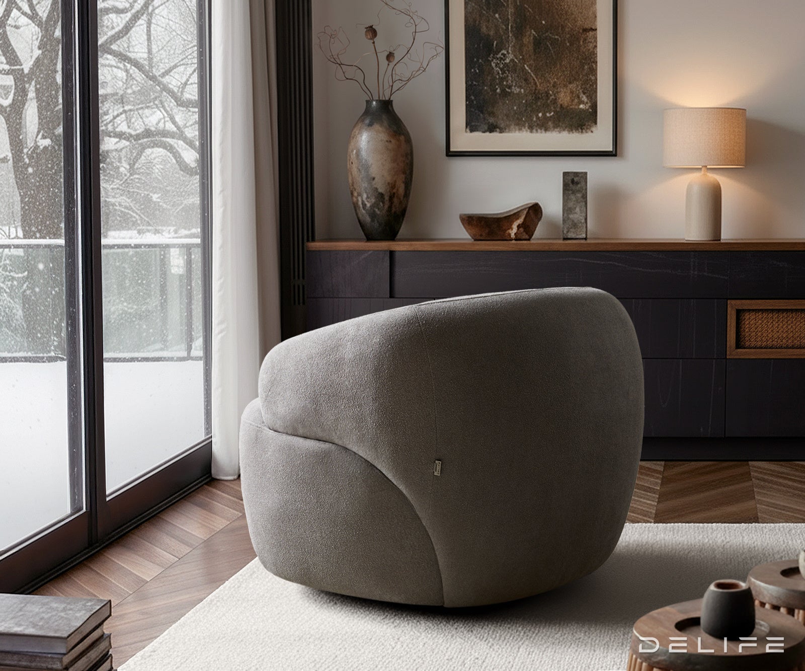 Fotelja Nova 88x88cm, Material: Strukturirana Tkanina