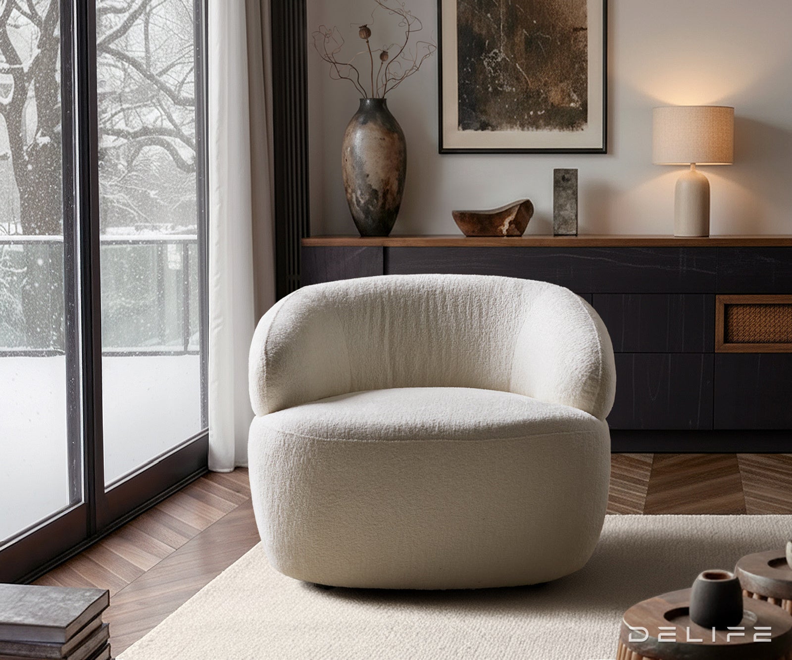 Fotelja Nova 88x88cm, Material: Boucle