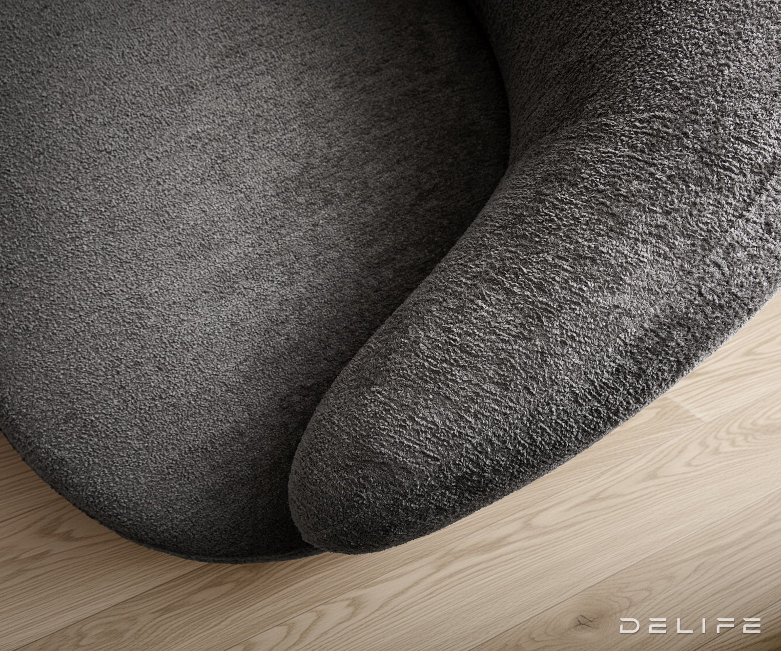 Fotelja Nova 88x88cm, Material: Boucle