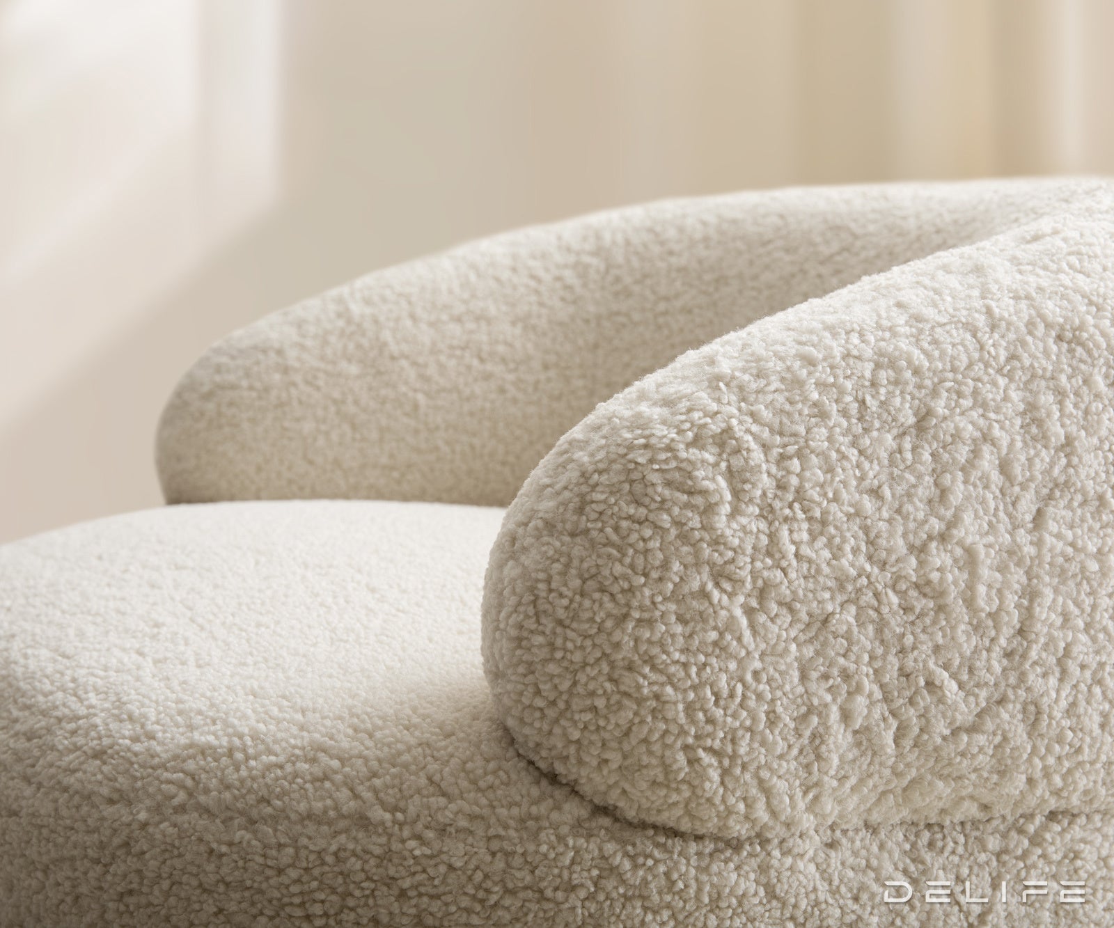 Fotelja Nova 88x88cm, Material: Teddy tkanina