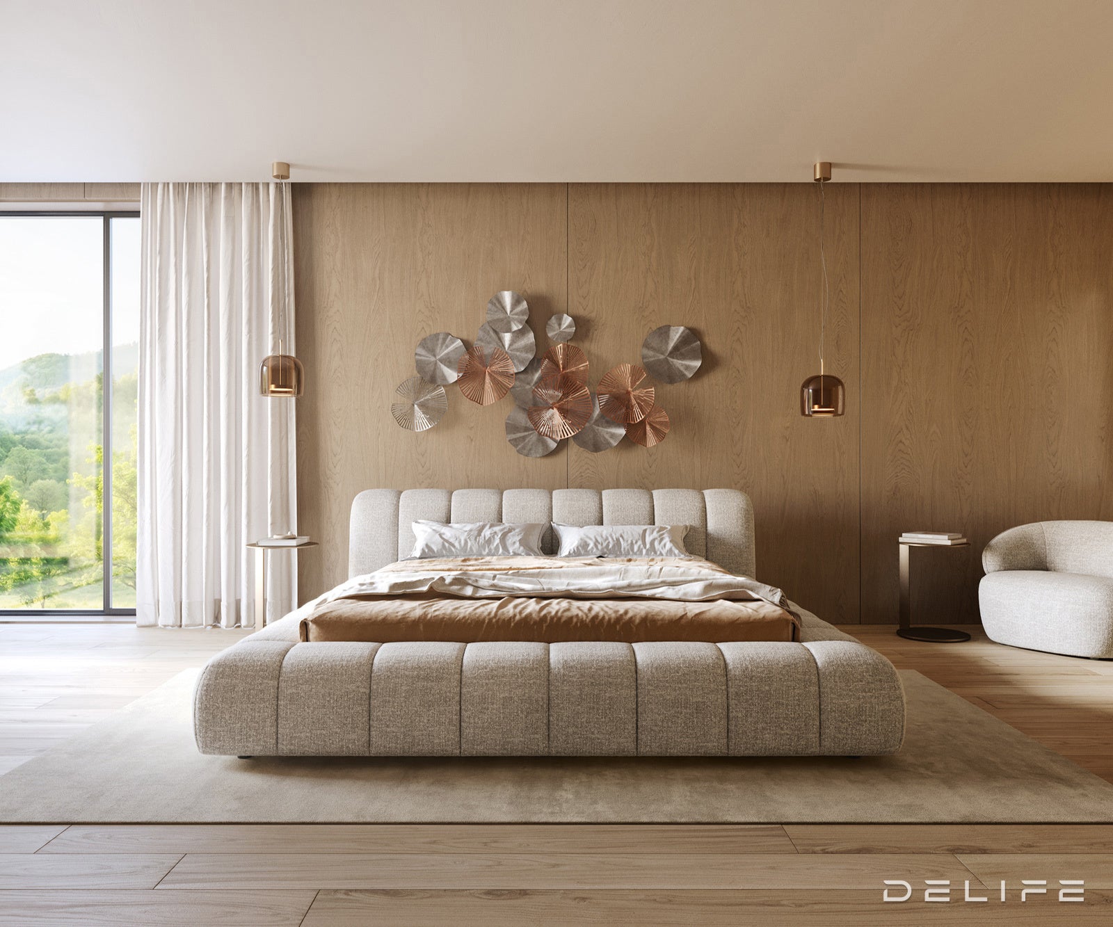 Fotelja Nova 88x88cm, Material: Boucle