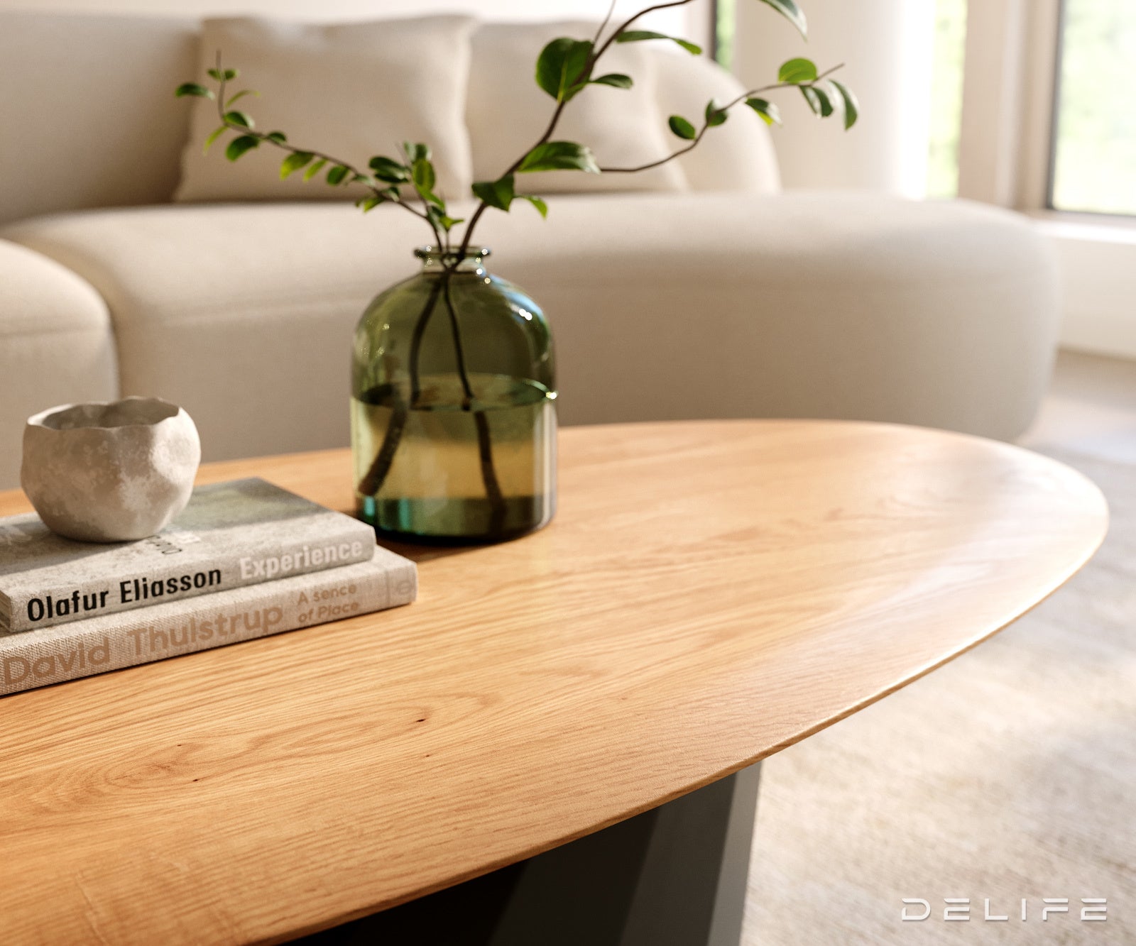 Klub mizica Edge 140x75cm, Material: Hrast