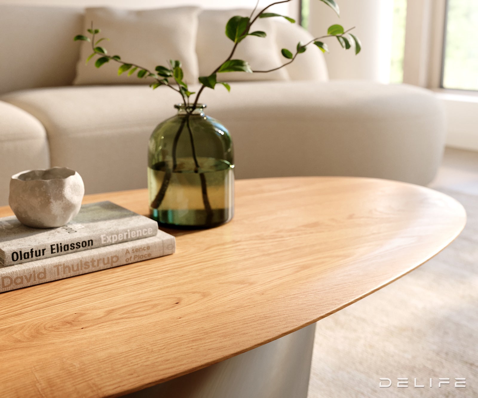 Klub mizica Edge 140x75cm, Material: Hrast