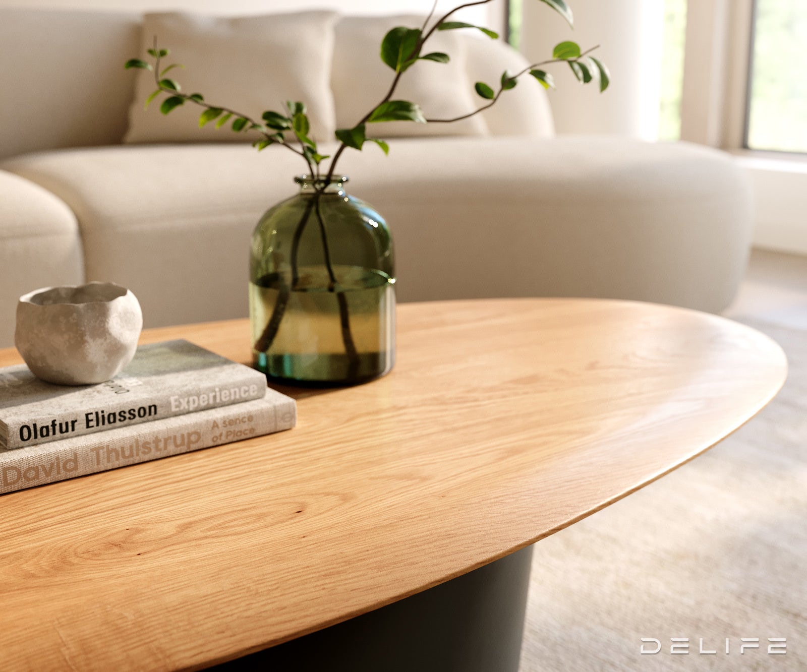 Klub mizica Edge 140x75cm, Material: Hrast